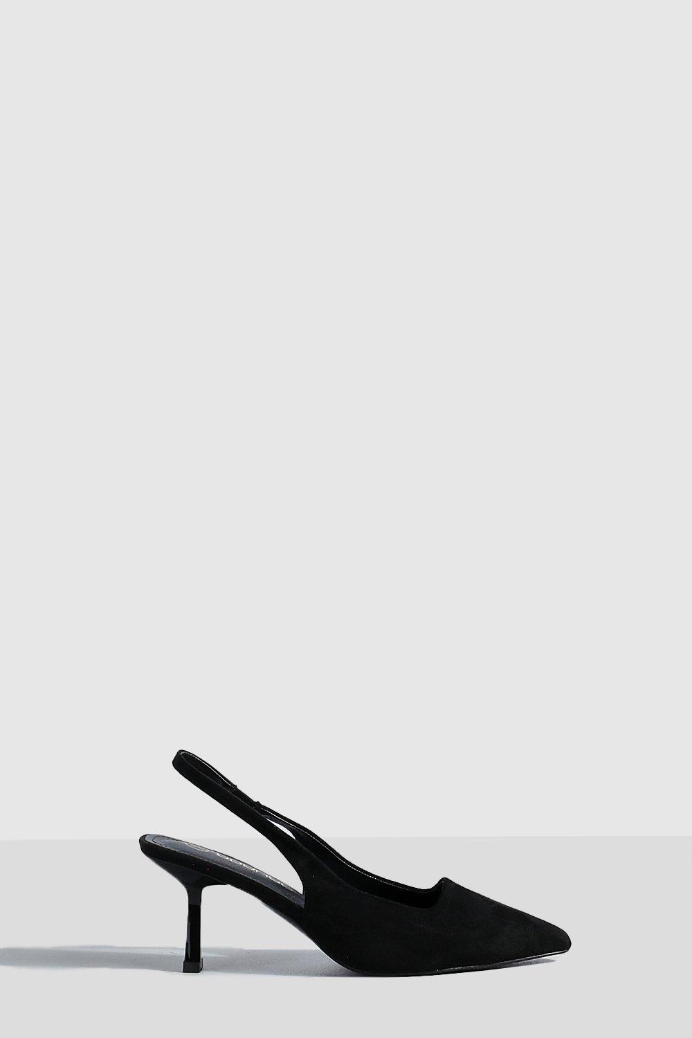 Image of Scarpe décolleté con tacco basso e tacco a spillo, Nero