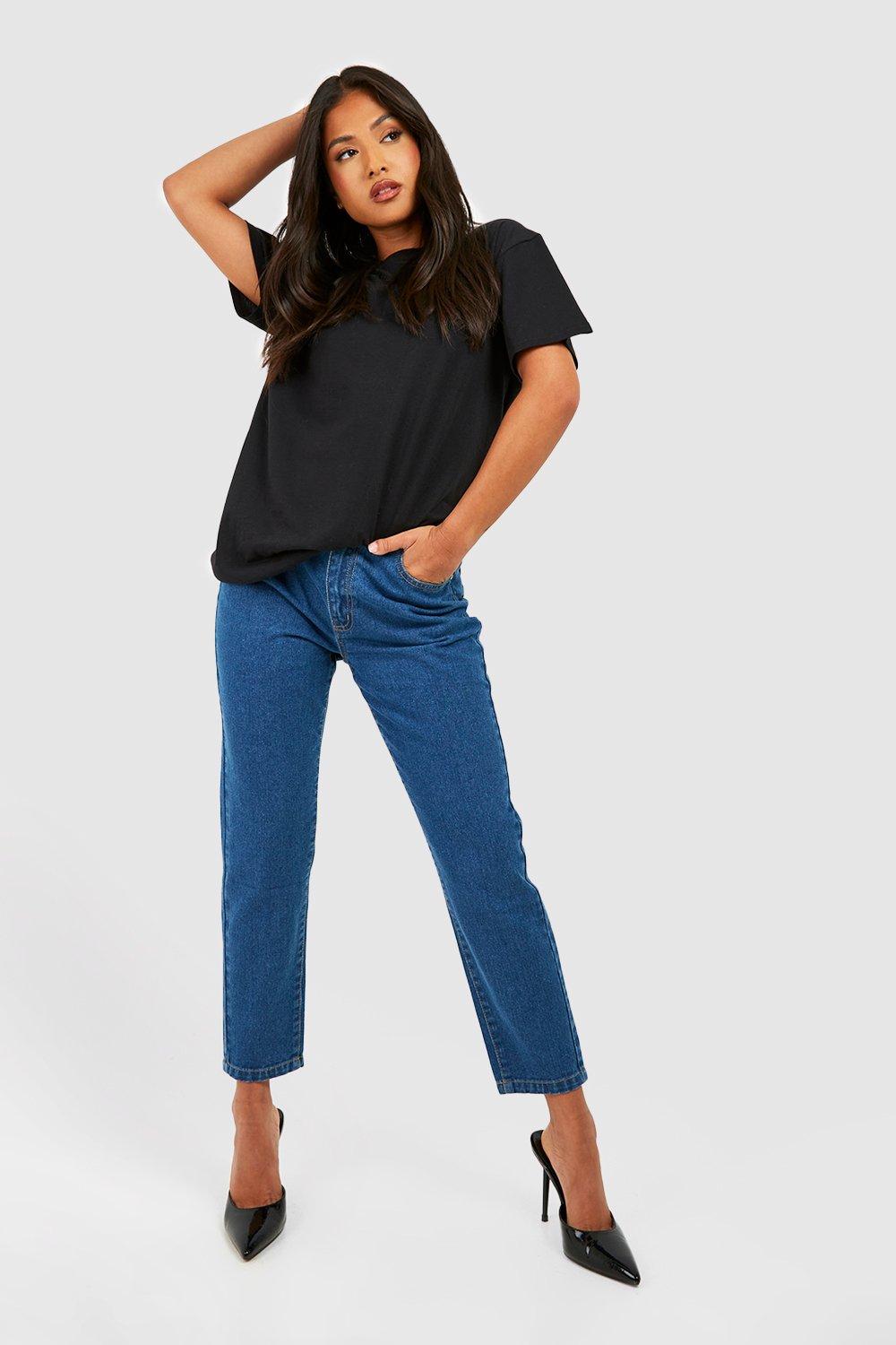 Image of Jeans Mom Petite Basics Slim Fit, Grigio
