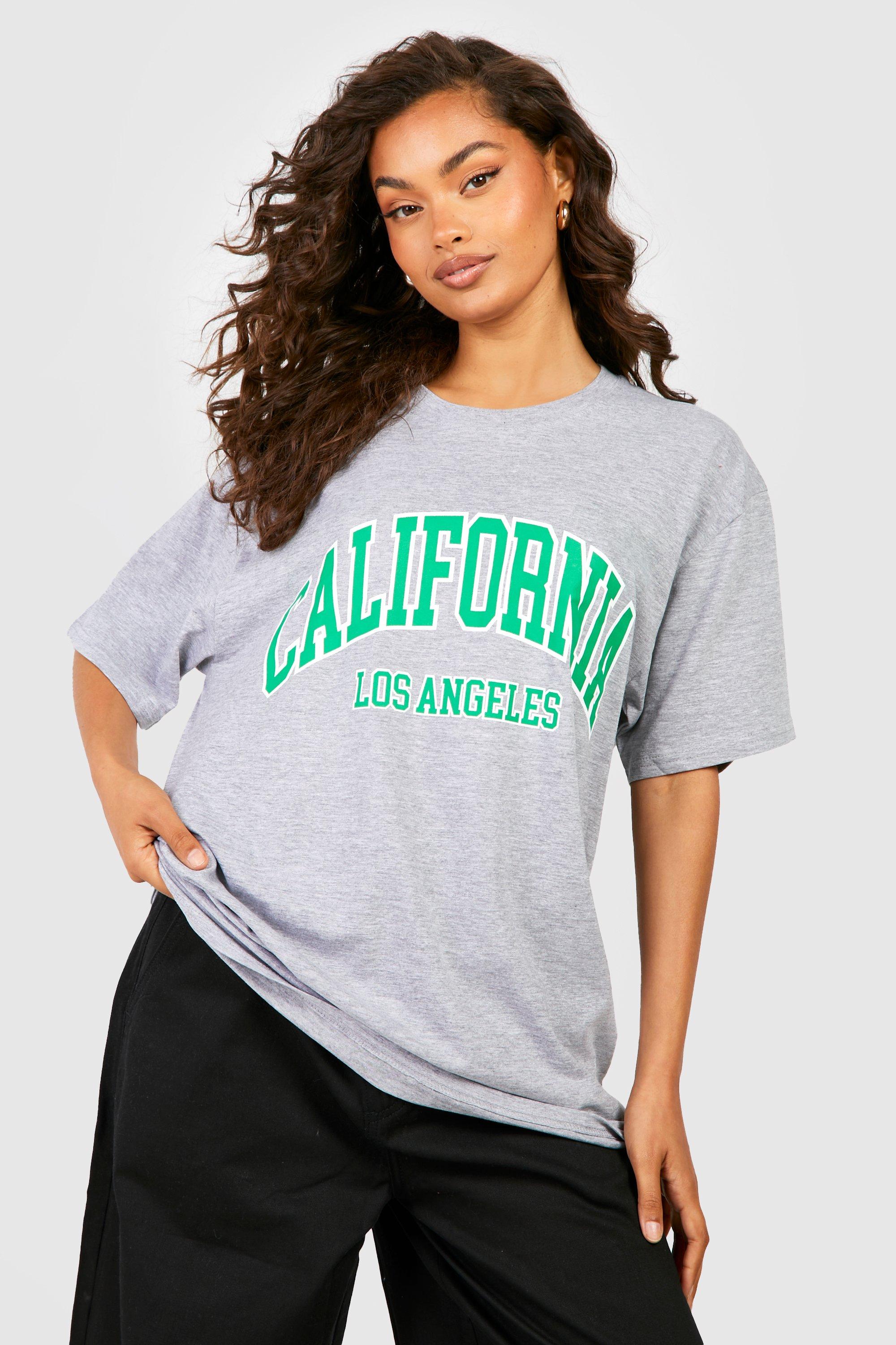 Image of T-shirt con stampa California, Grigio