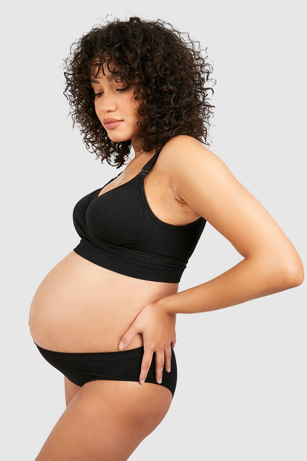 Womens Maternity Wrap Nursing Bra - Black - L, Black