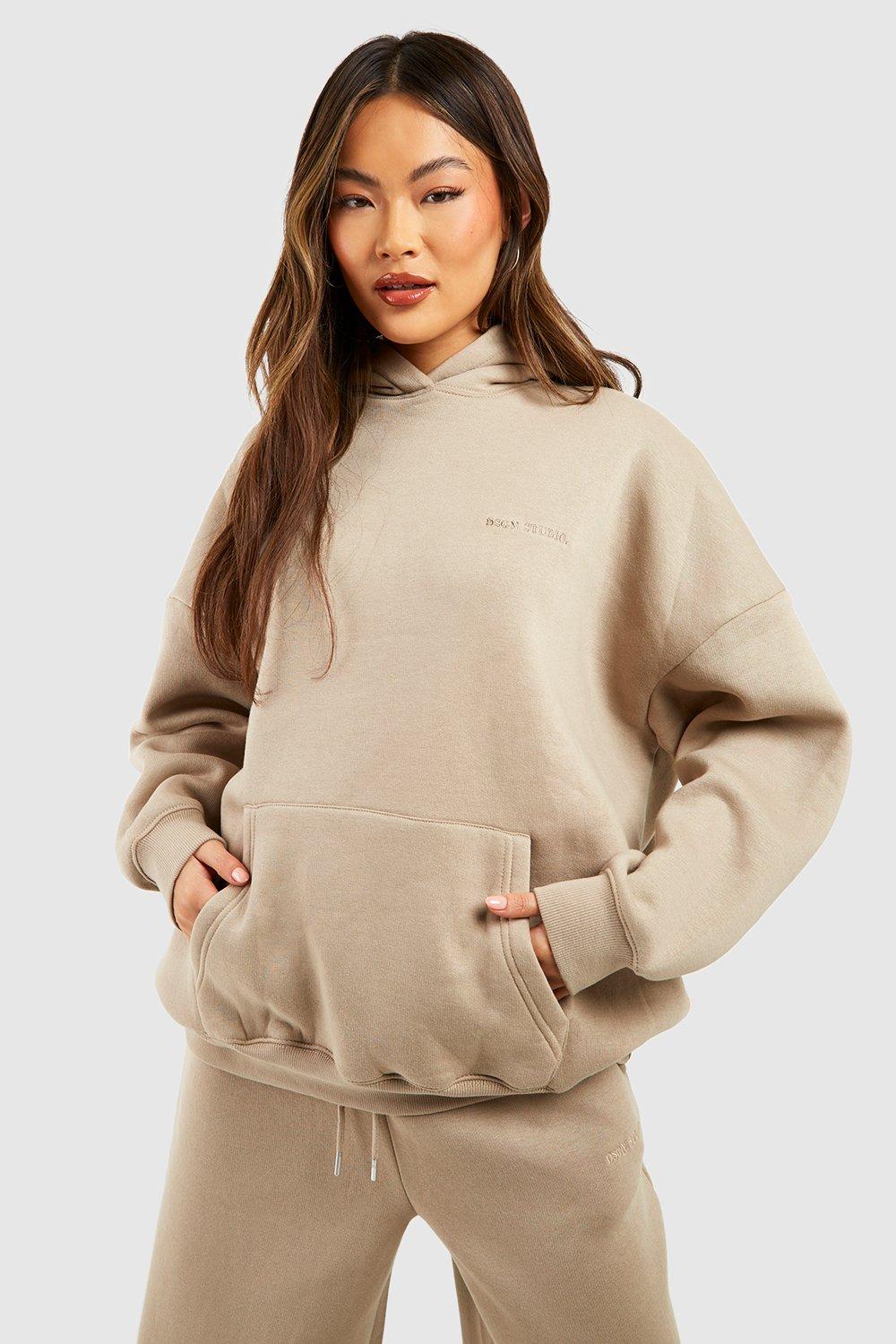 Womens Dsgn Studio Oversized Over The Head Hoodie - Beige - L, Beige