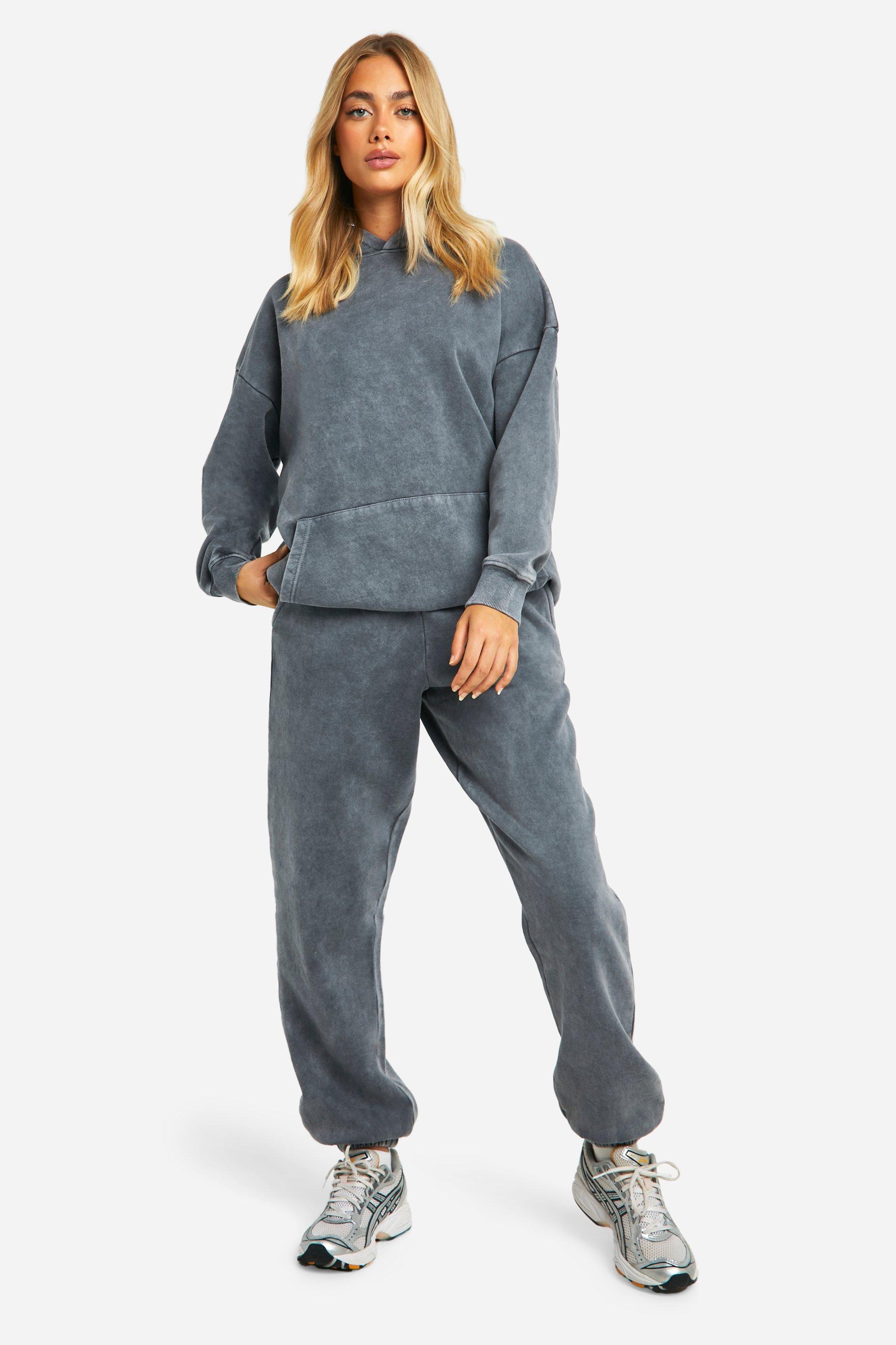 Womens Washed Oversized Jogger - Grey - M, Grey