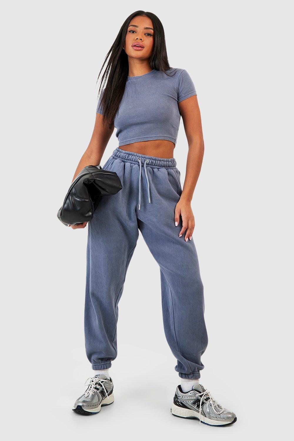 Womens Washed Oversized Jogger - Blue - Xs, Blue