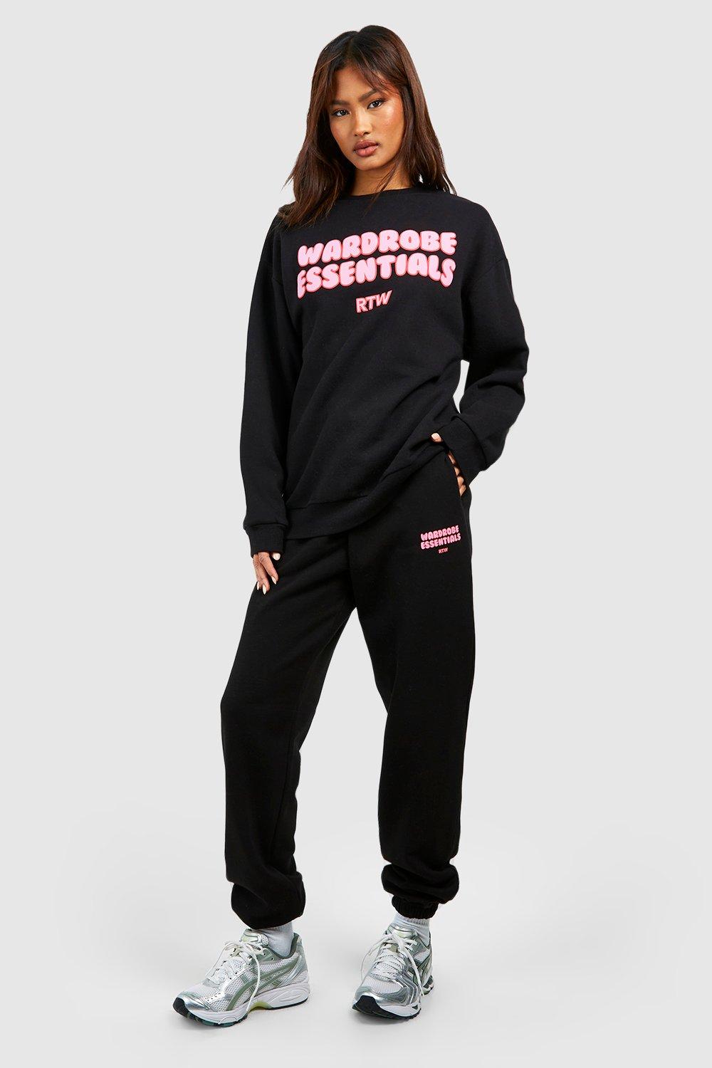 Womens Tall Wardrobe Essential Sweat Tracksuit - Black - 8, Black