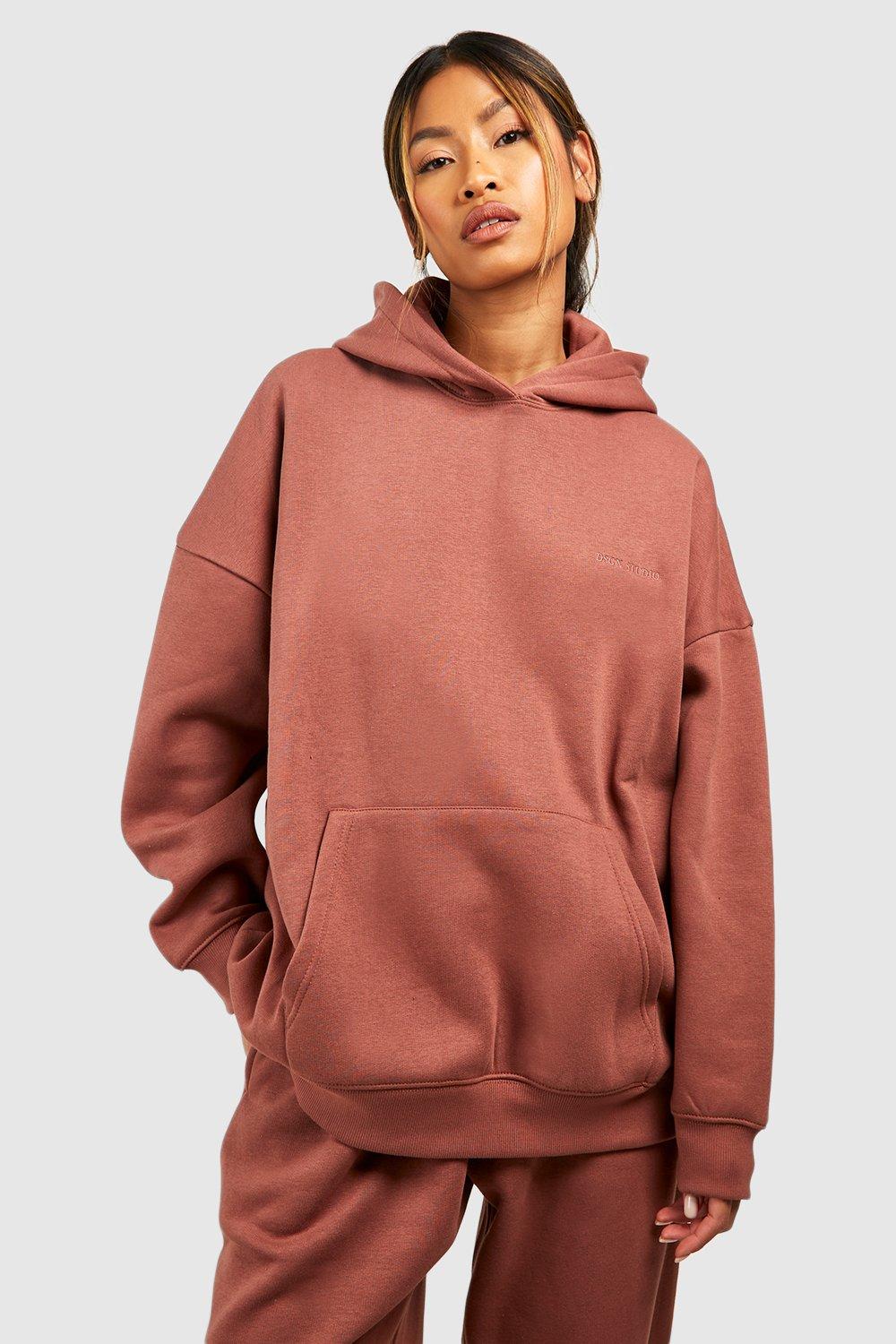 Womens Oversized Over The Head Hoodie - Brown - Xs, Brown