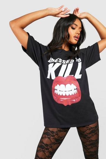 Halloween Dressed To Kill Oversized T-shirt
