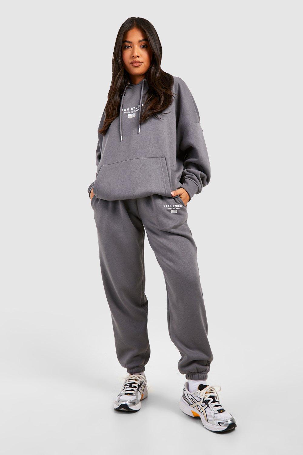 Womens Petite Dsgn Studio Hooded Tracksuit - Grey - S, Grey