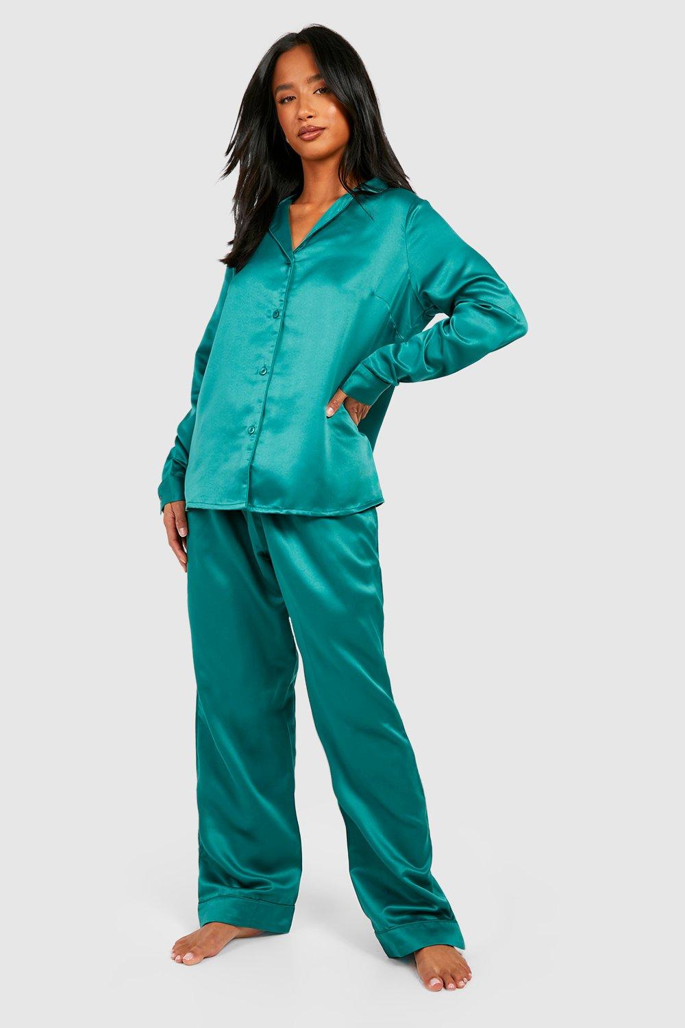 Shop Women, Green, Satin, Pajamas & Pyjamas