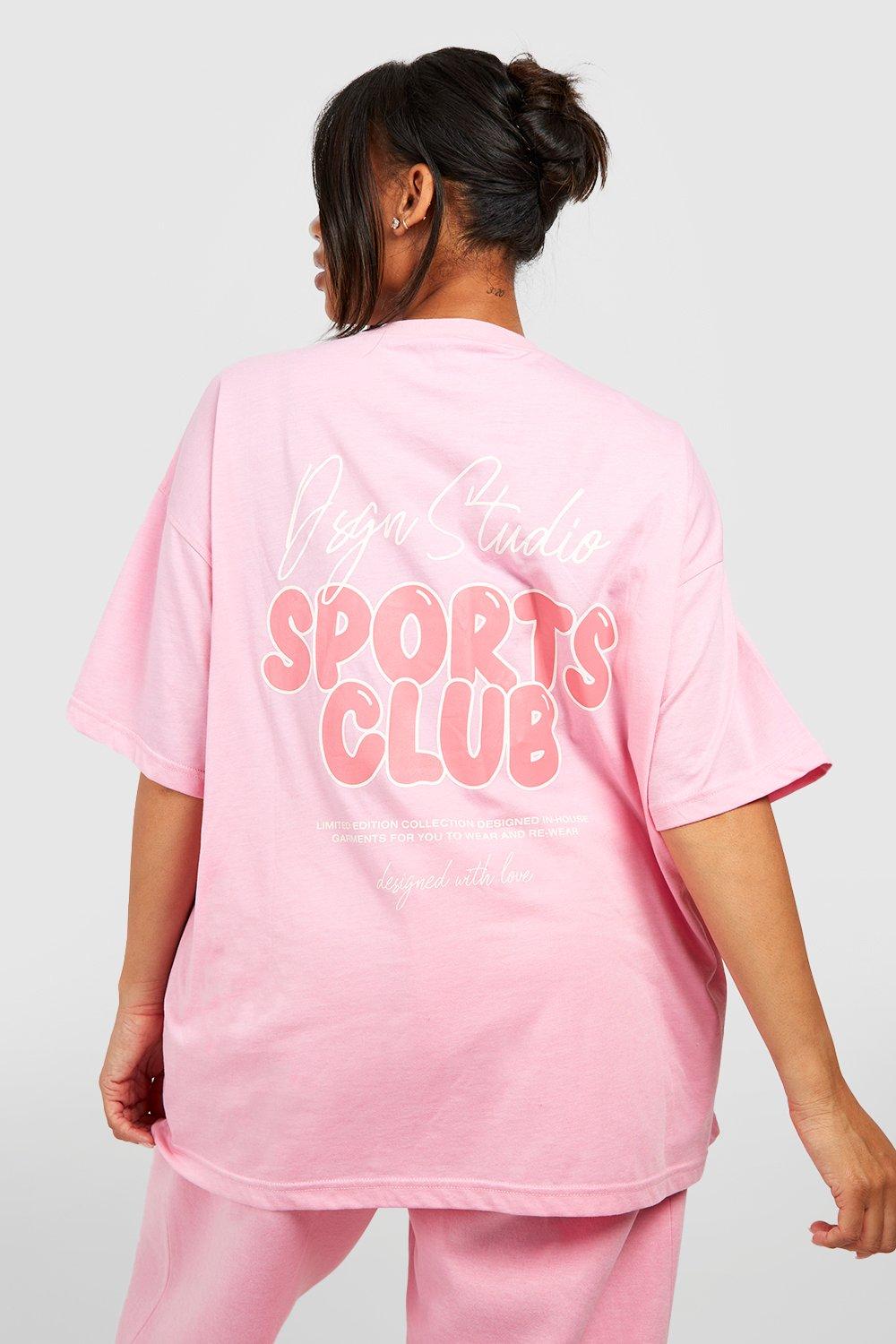 Image of T-shirt Plus Size oversize con Dsgn Studio Sport, Pink