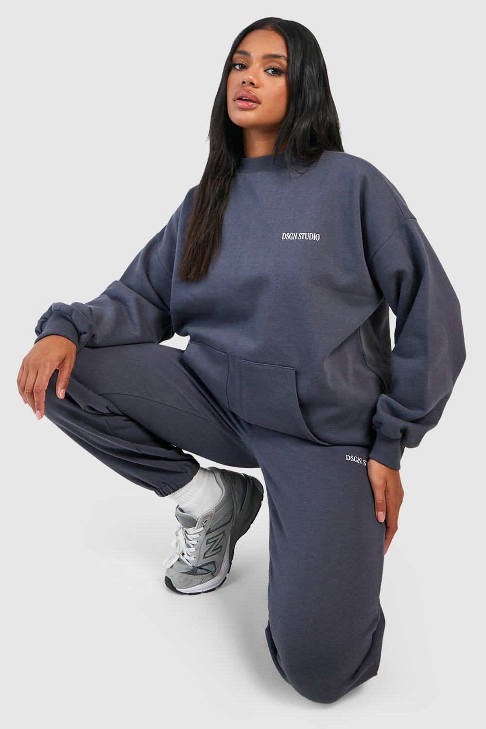 Womens Dsgn Studio Double Pocket Oversized Tracksuit - Grey - Xs, Grey