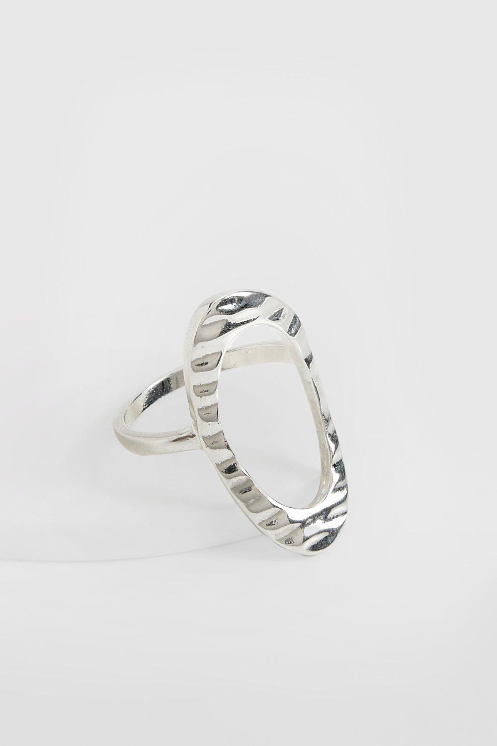 Womens Oval Ring - Grey - One Size, Grey