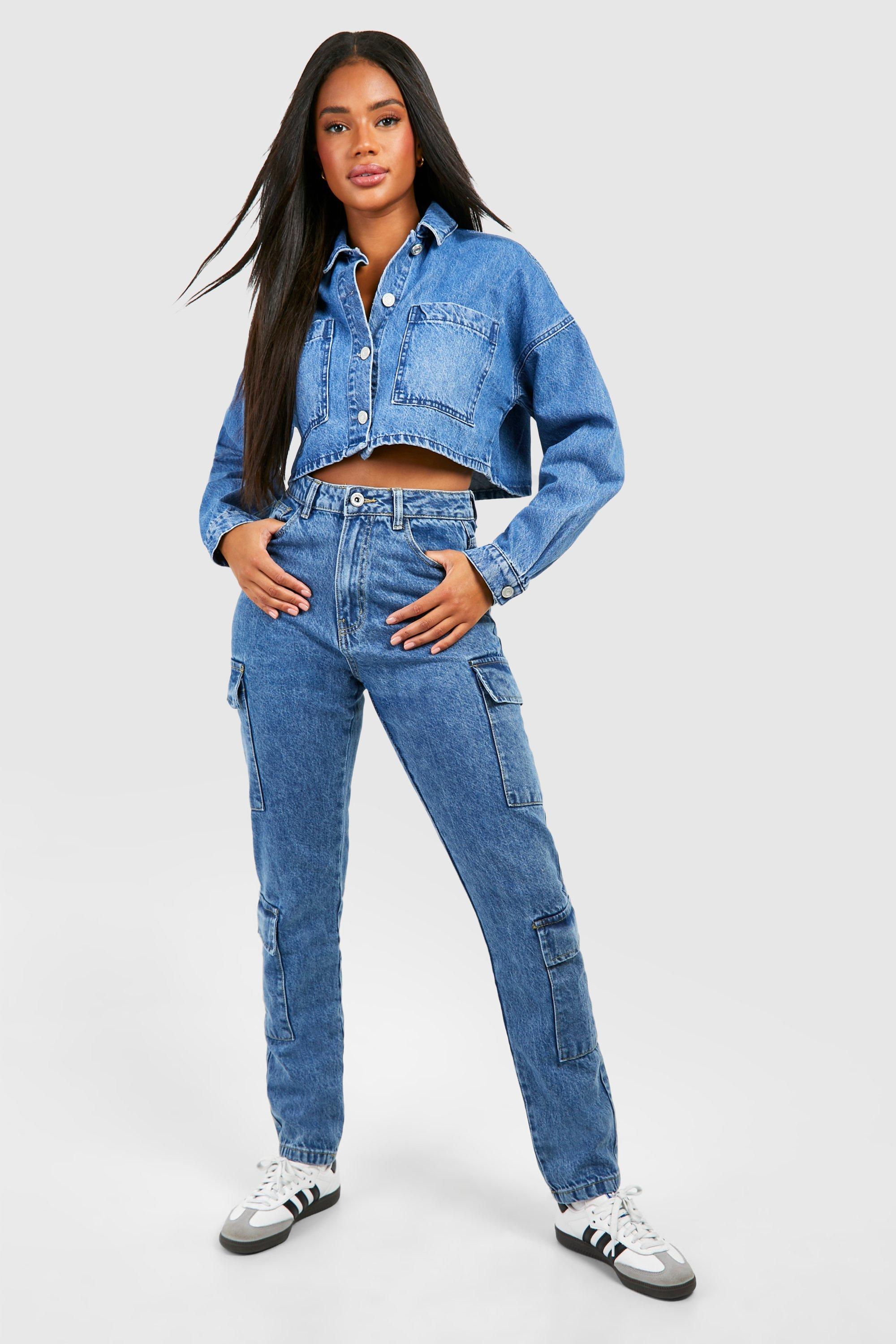 Image of Jeans Cargo Basic Slim Fit, Grigio