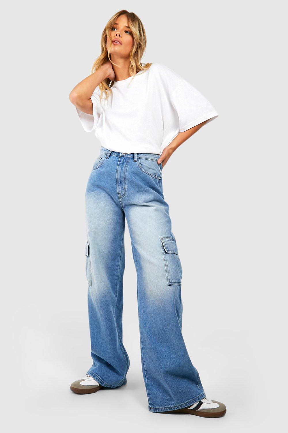Image of Jeans con tasche Cargo, Grigio