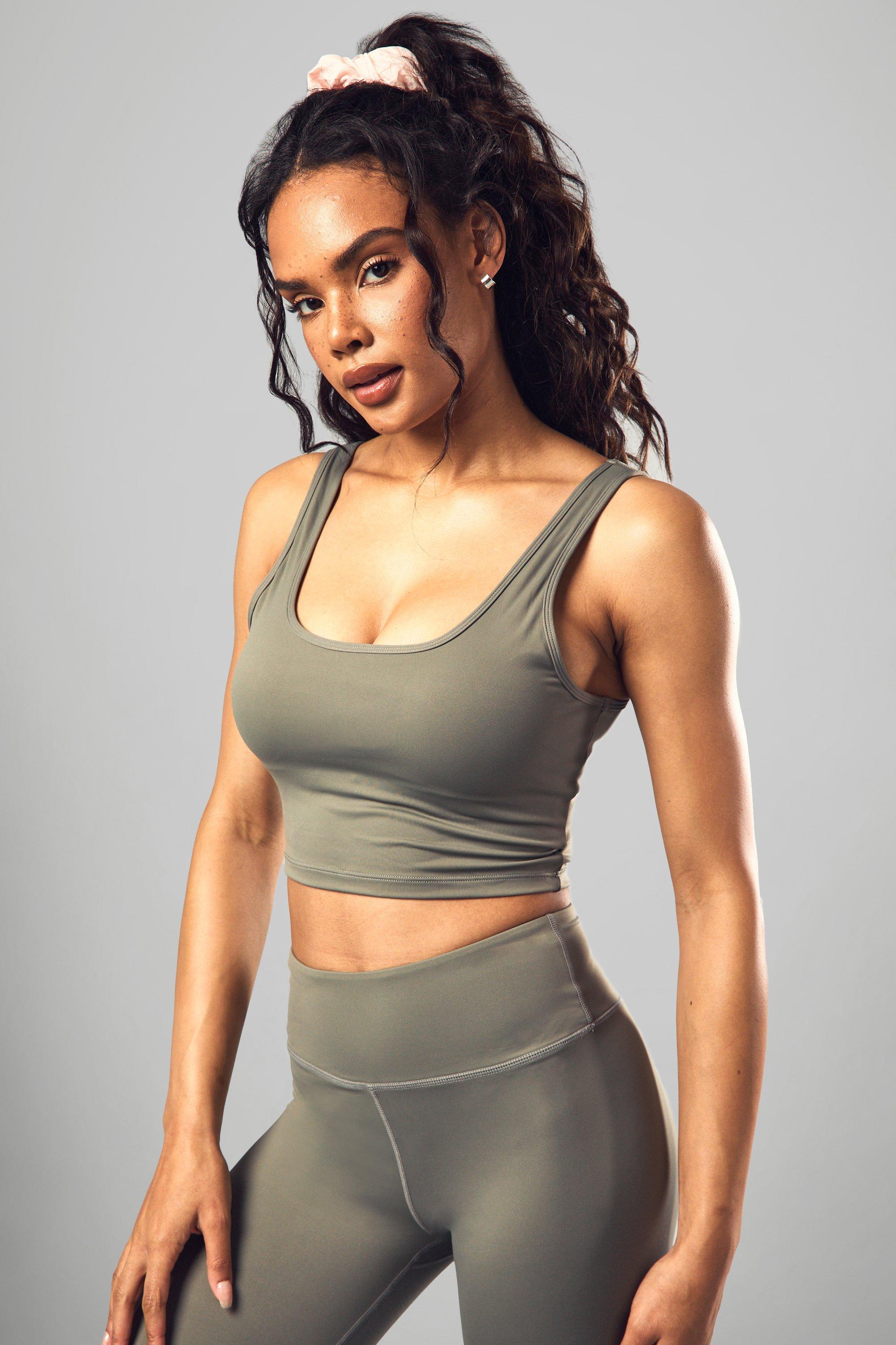 Brassière De Sport Matelassée - Vert Kaki - Xxl, Vert Kaki