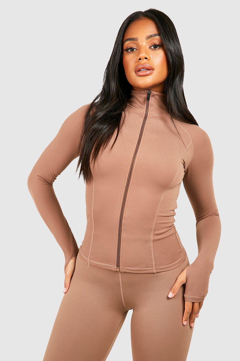 Top Zippé Texturé - Marron Moka - Xxl, Marron Moka