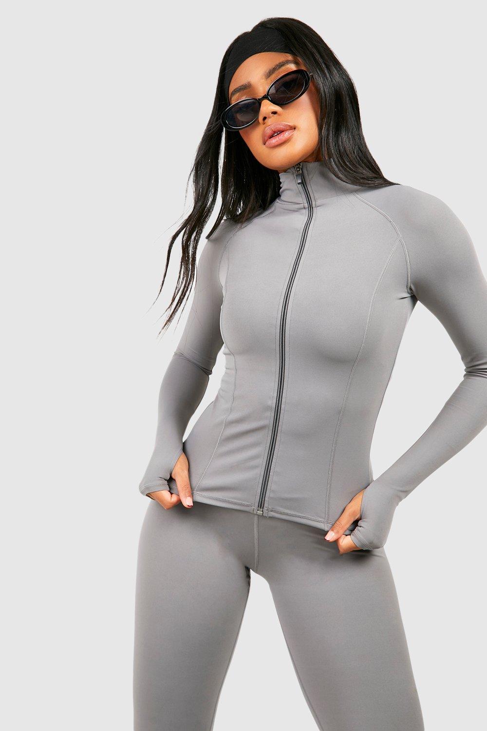 Top Zippé Texturé - Gris - S, Gris