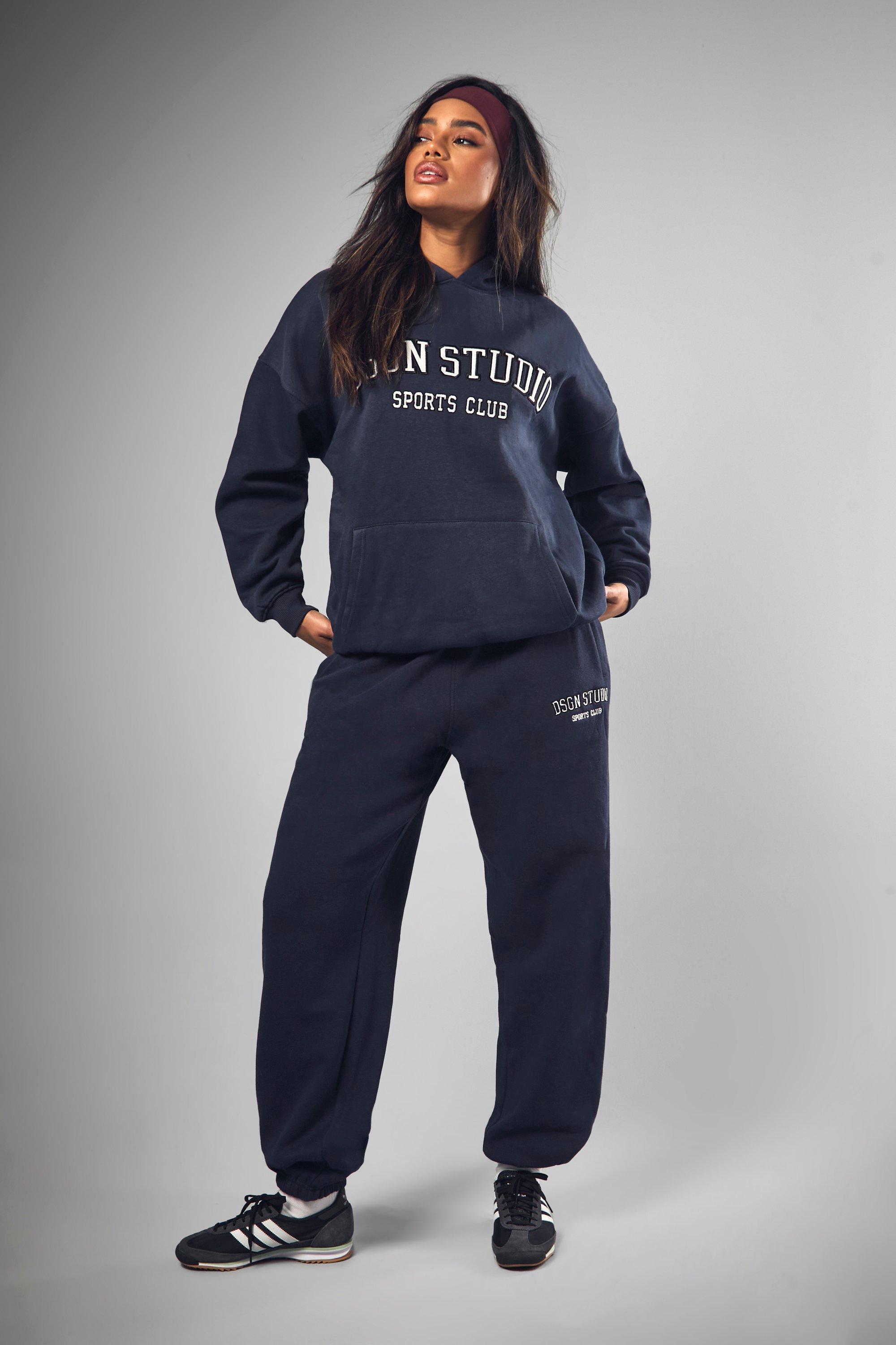 Womens Dsgn Studio Applique Oversized Jogger - Navy - Xs, Navy