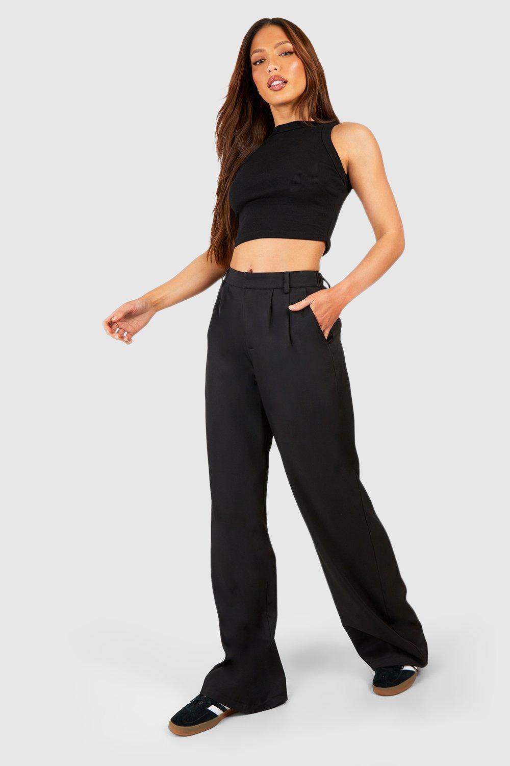 Womens Tall Tailored Wide Leg Trouser - Black - 12, Black