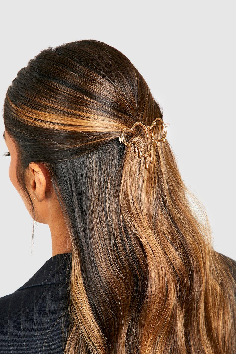 Click to view product details and reviews for Womens Drippy Hair Clip Gold One Size Gold.