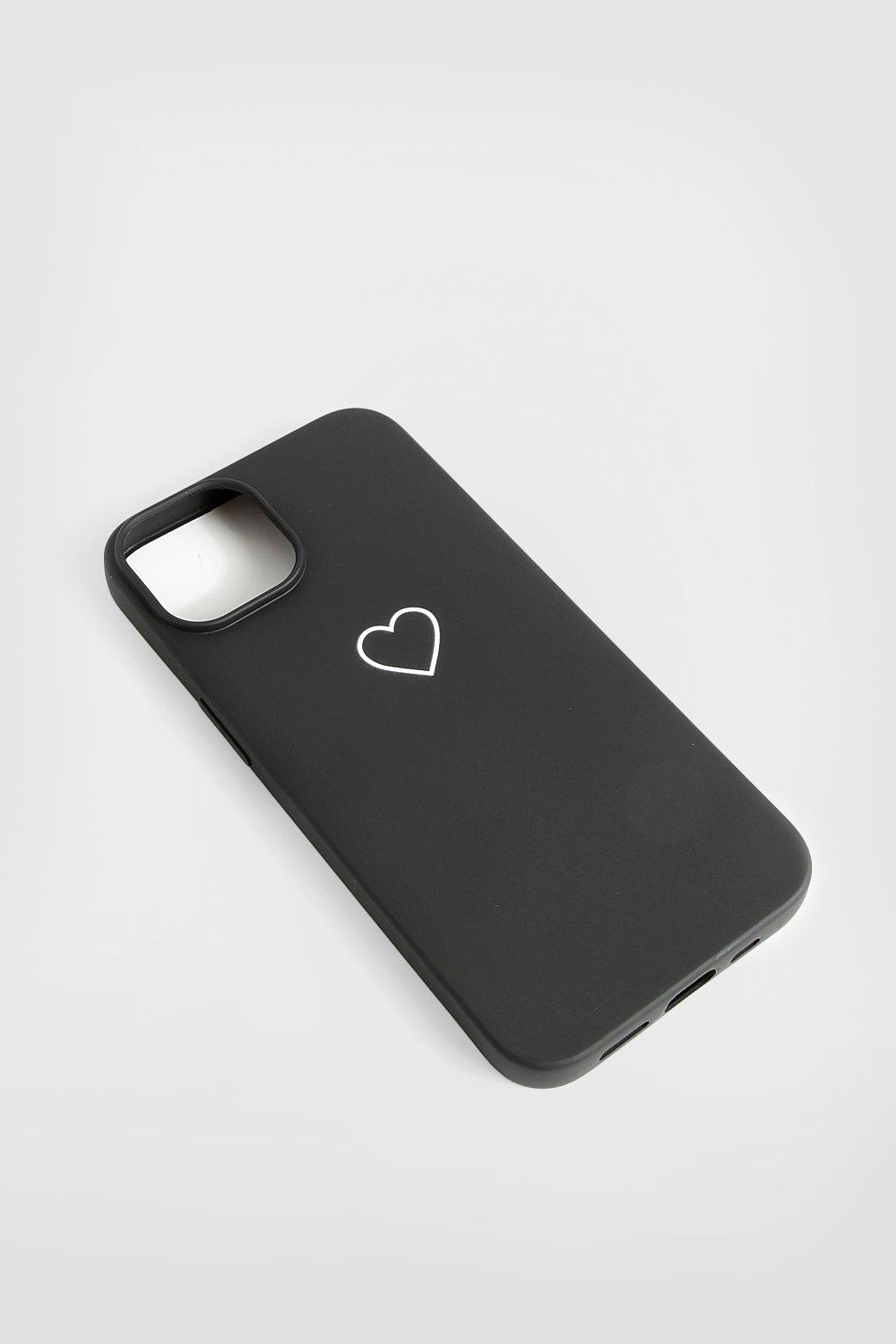 Womens Heart Phone Case - Black - Iphone 12 Pro Max, Black