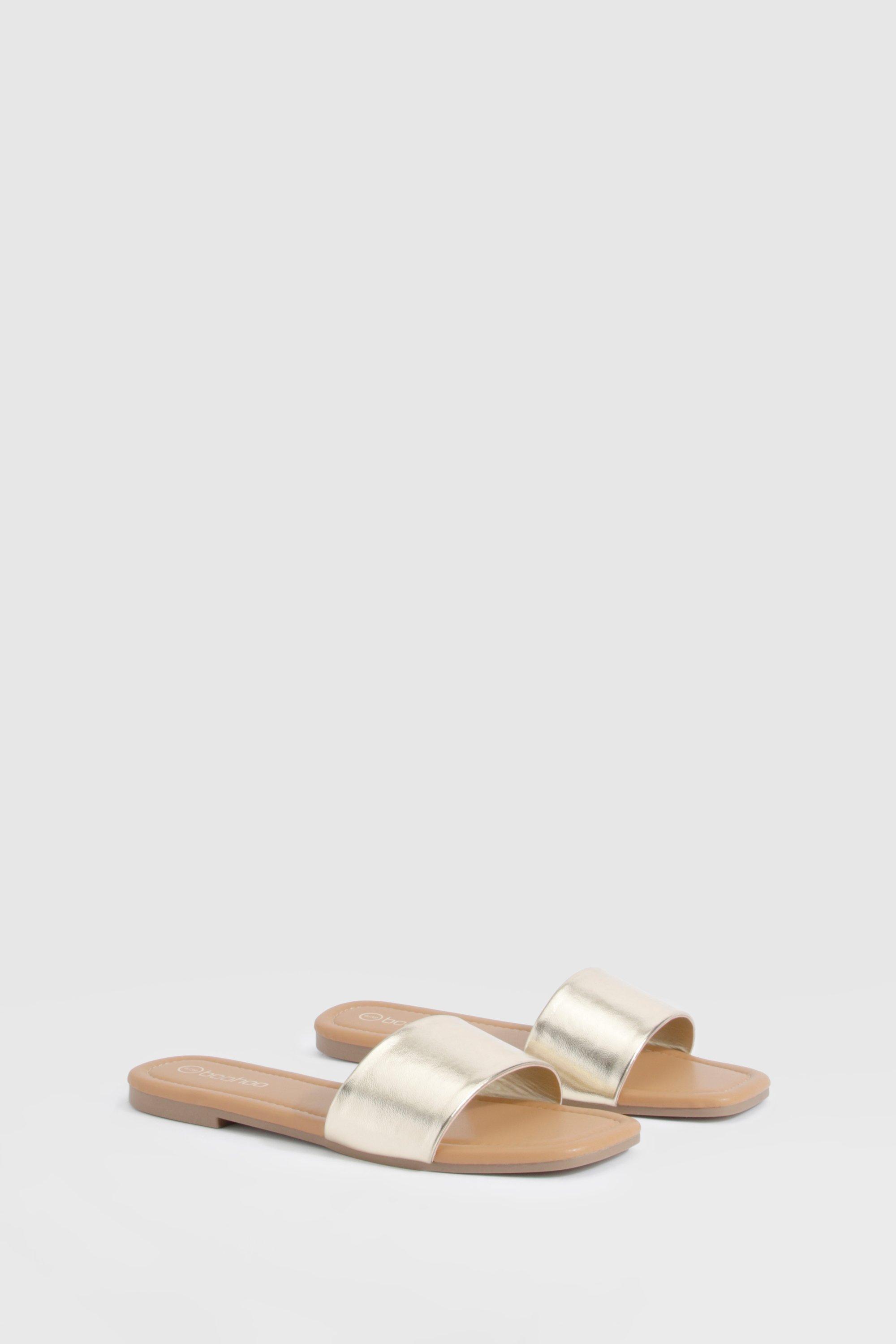 Image of Metallic Minimal Mule Sandals, Metallics