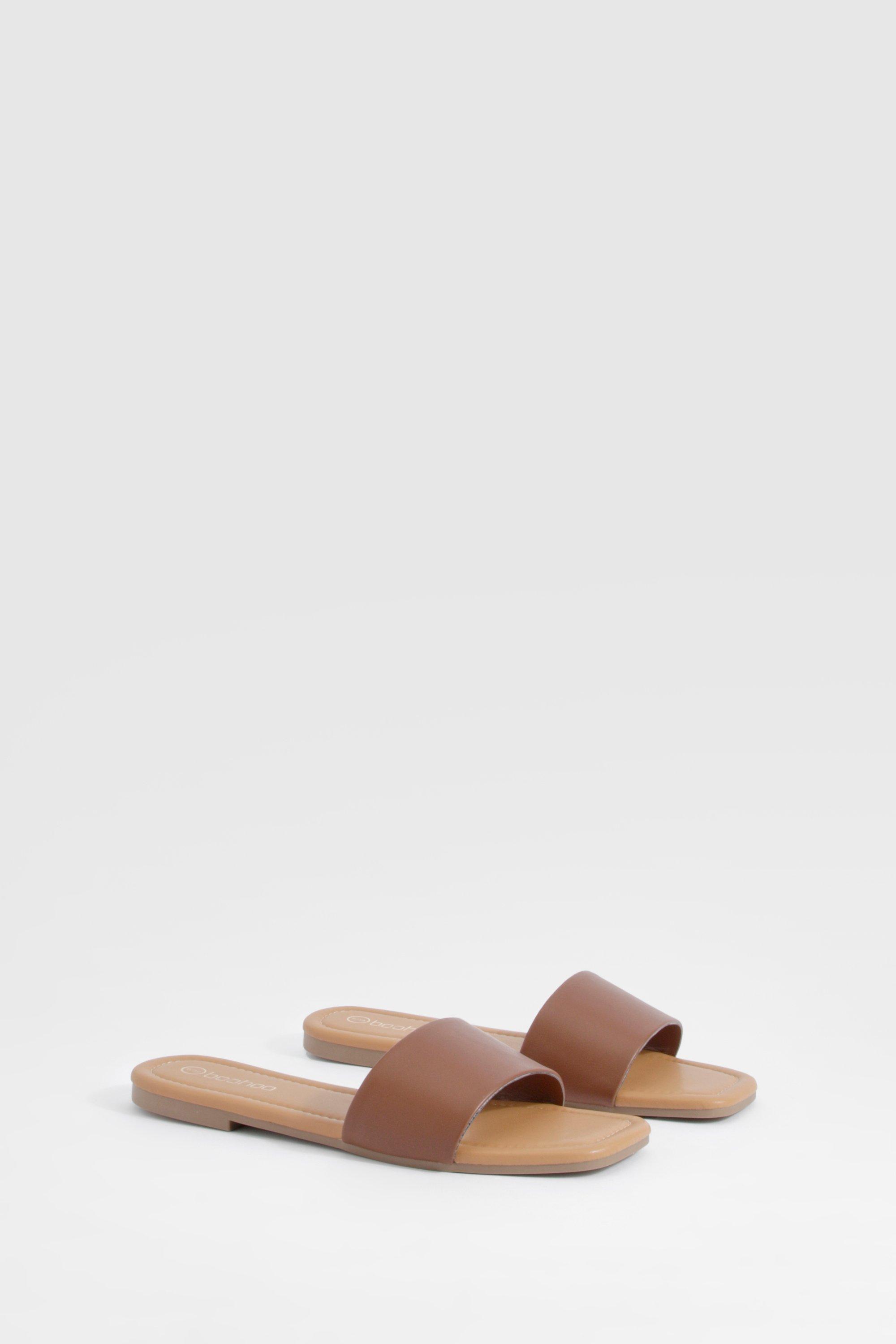 Image of Minimal Mule Sandals, Brown