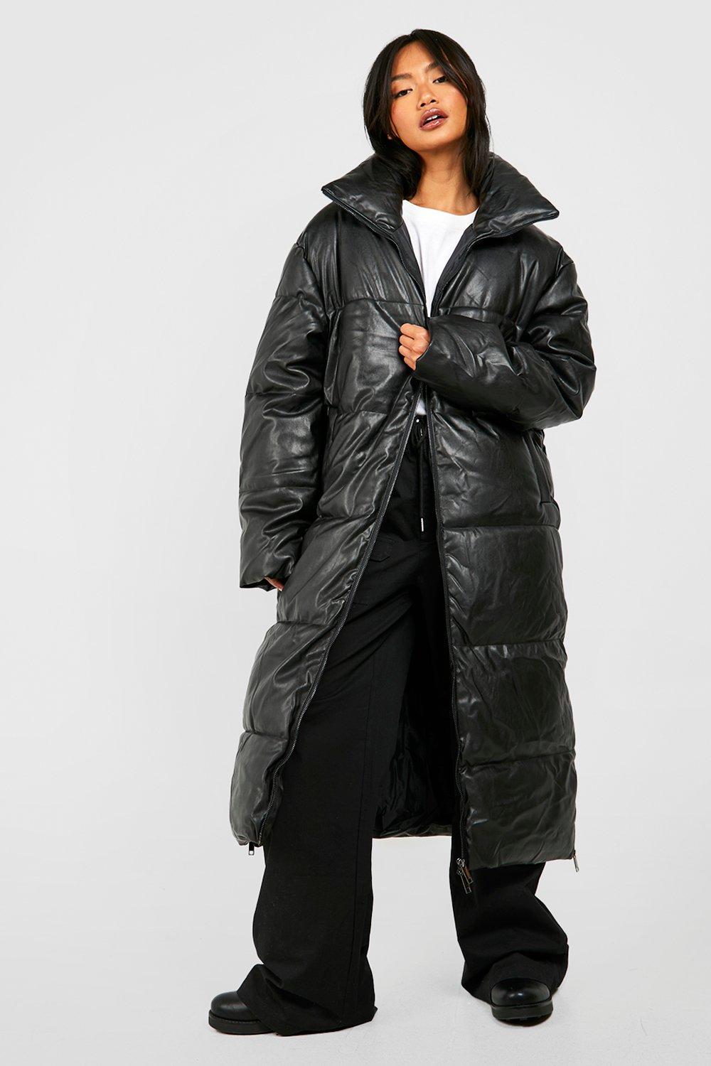 Womens Oversized Maxi Puffer Coat - Black - S, Black