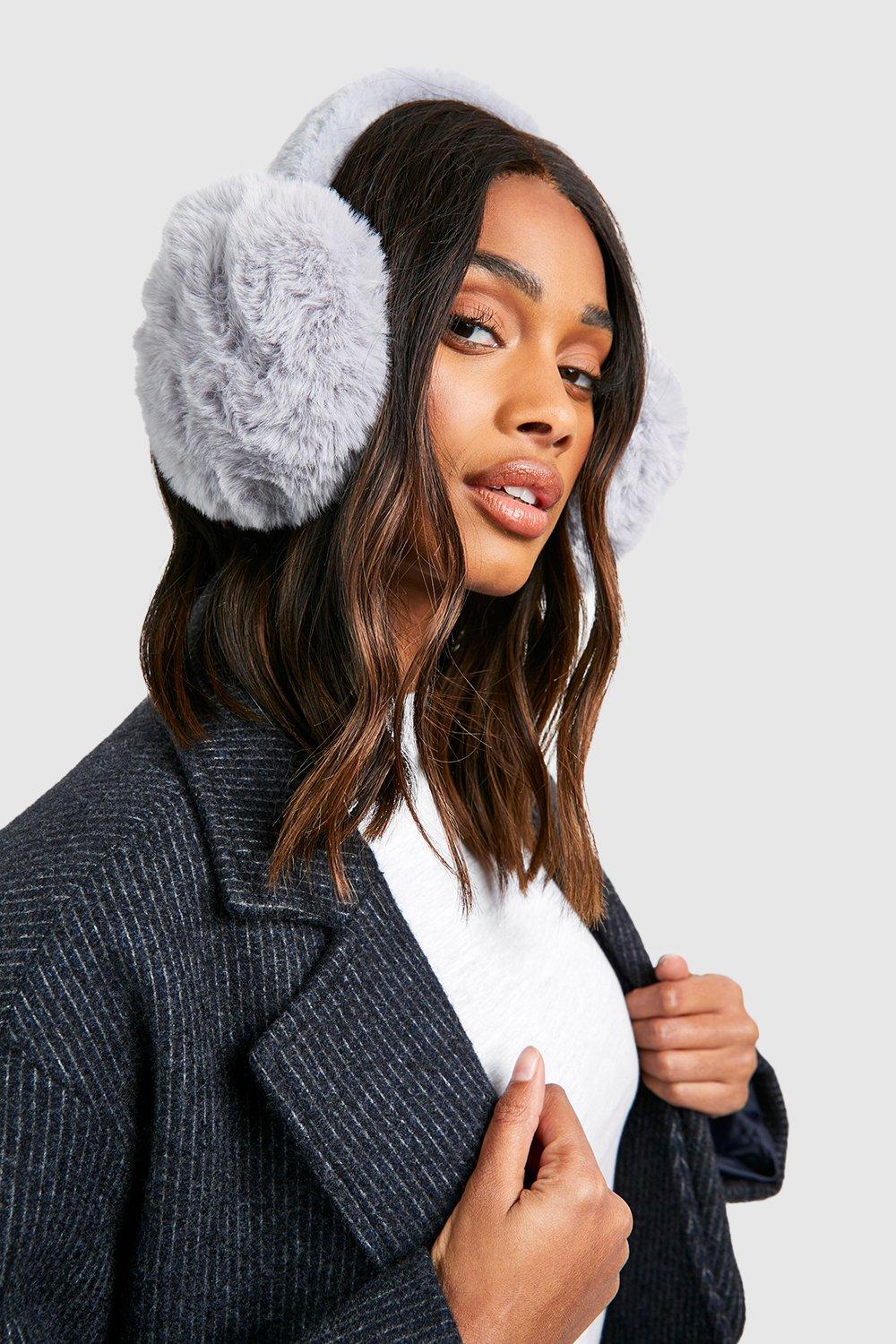 Click to view product details and reviews for Womens Faux Fur Fluffy Earmuff Grey One Size Grey.