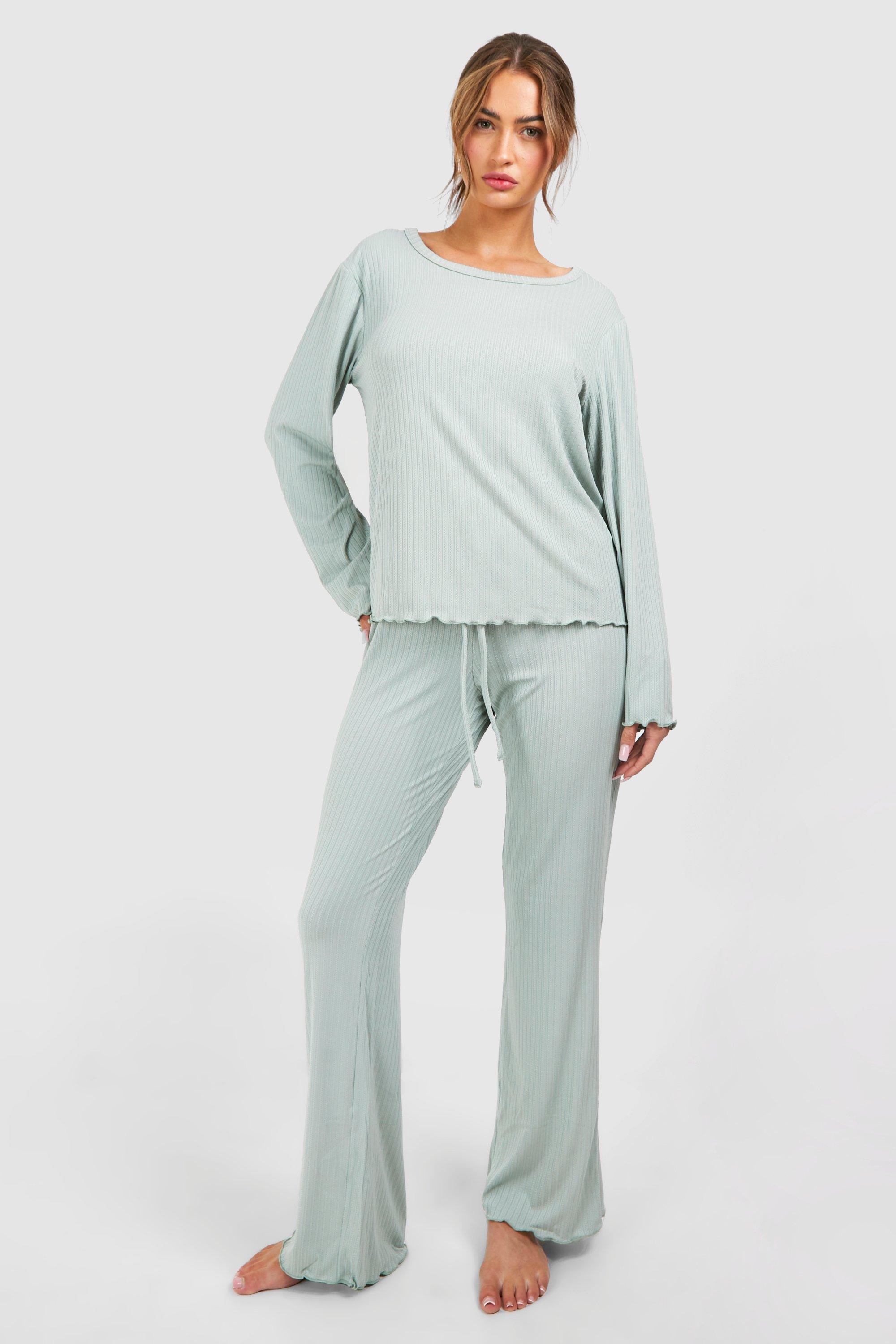Image of Set pigiama a maniche lunghe con maniche lunghe & pantaloni, Verde