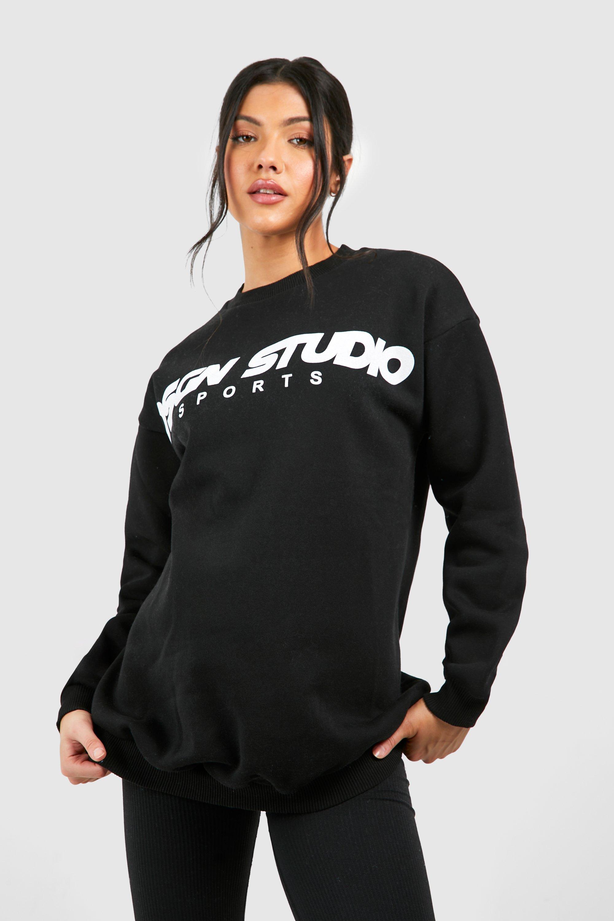 womens maternity dsgn studio sweatshirt - black - 8, black