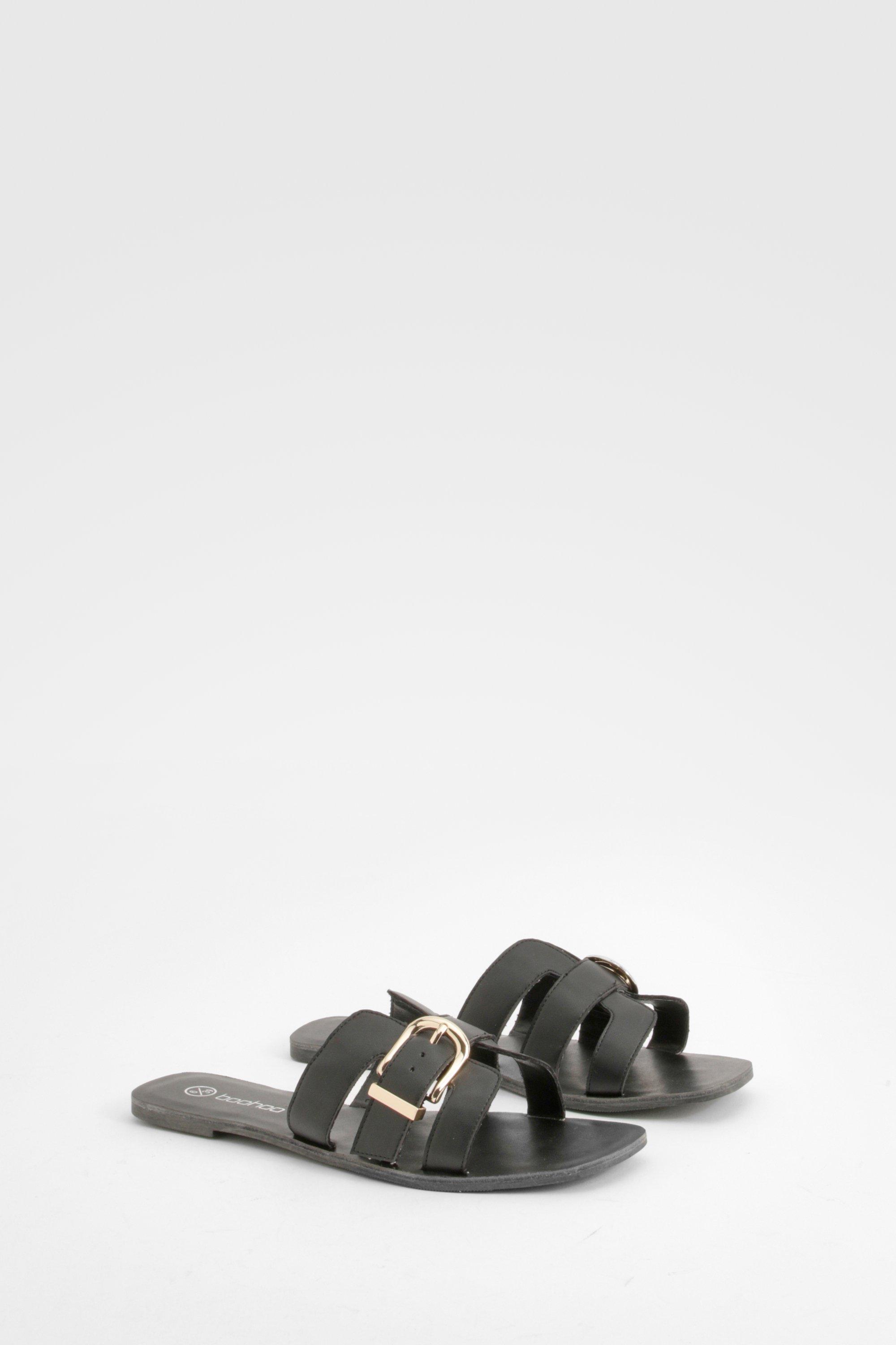 Boohoo Sandalen Met Gesp Detail, Black
