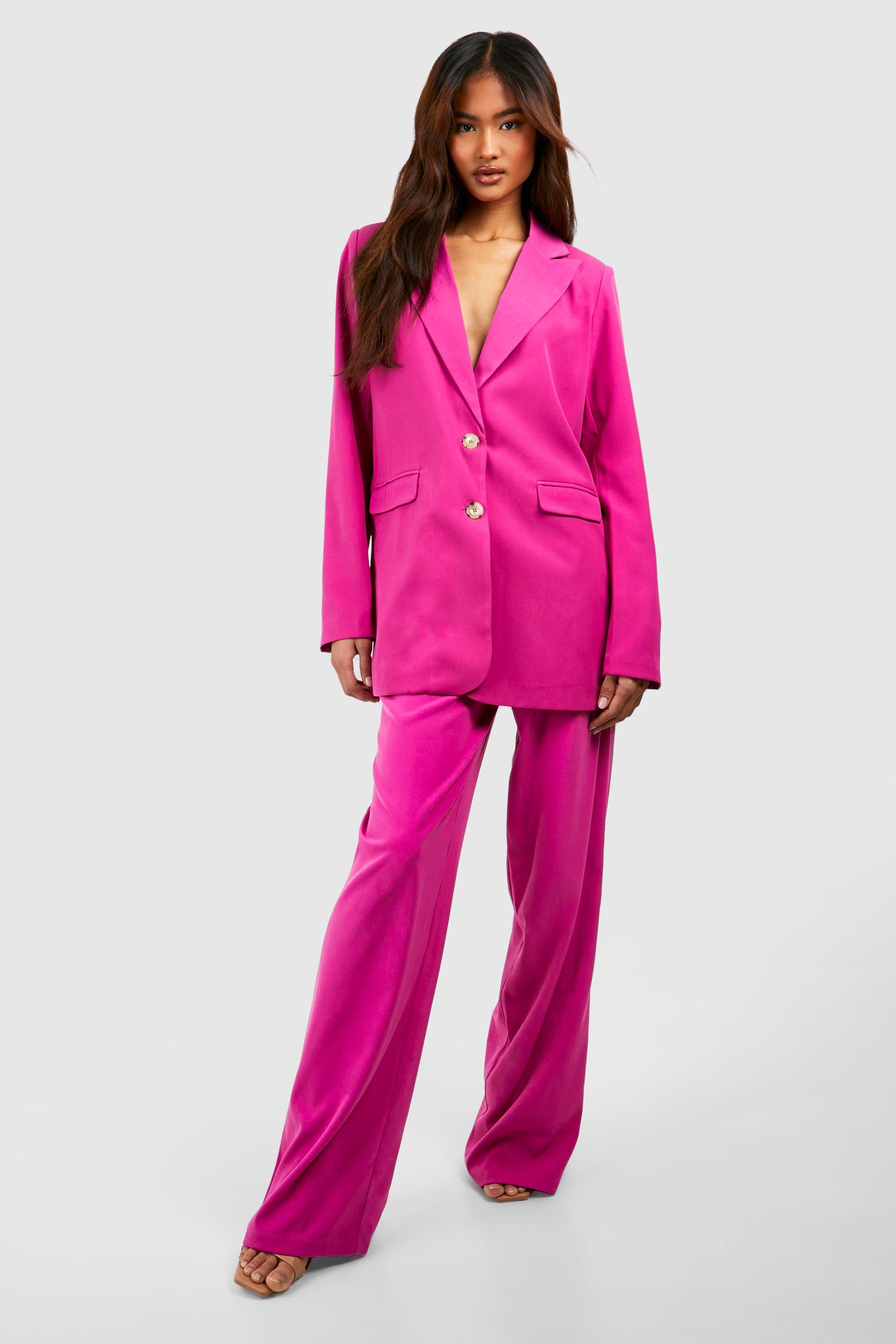 Tall Woven Tailored Contrast Waist Trousers - Pink - 18