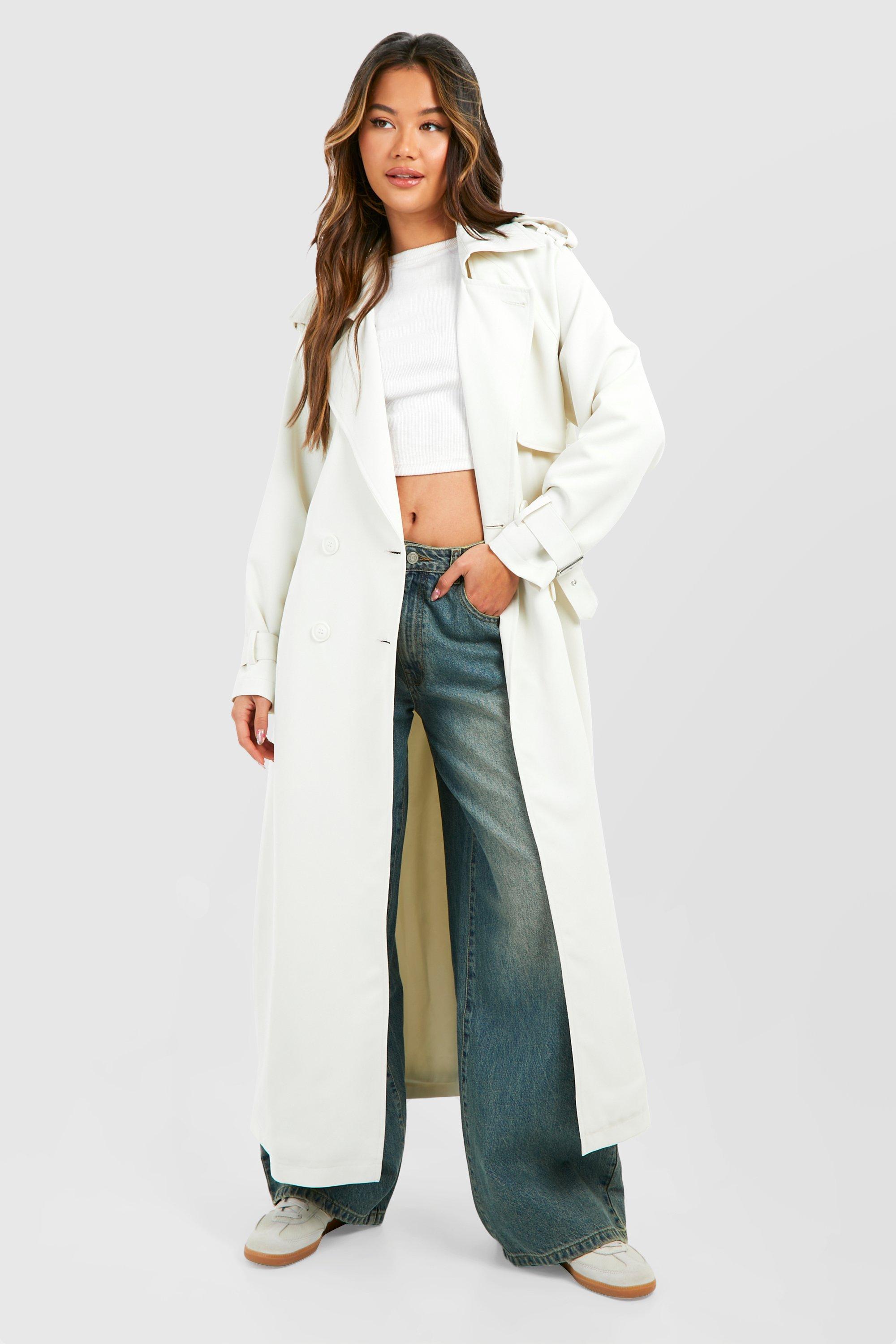 Image of Oversized Double Breast Trench Coat, Beige