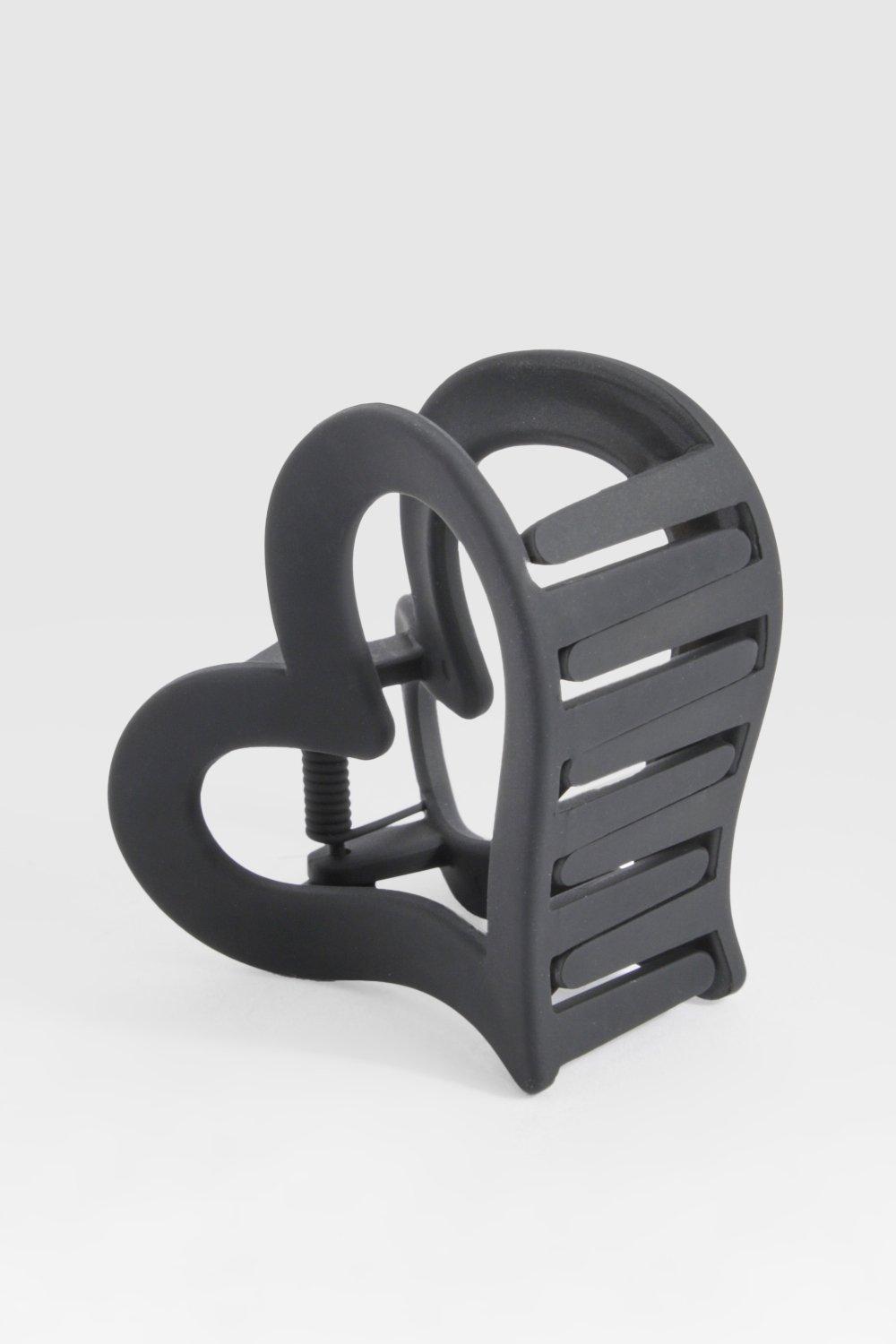 Click to view product details and reviews for Womens Heart Shape Claw Clip Black One Size Black.