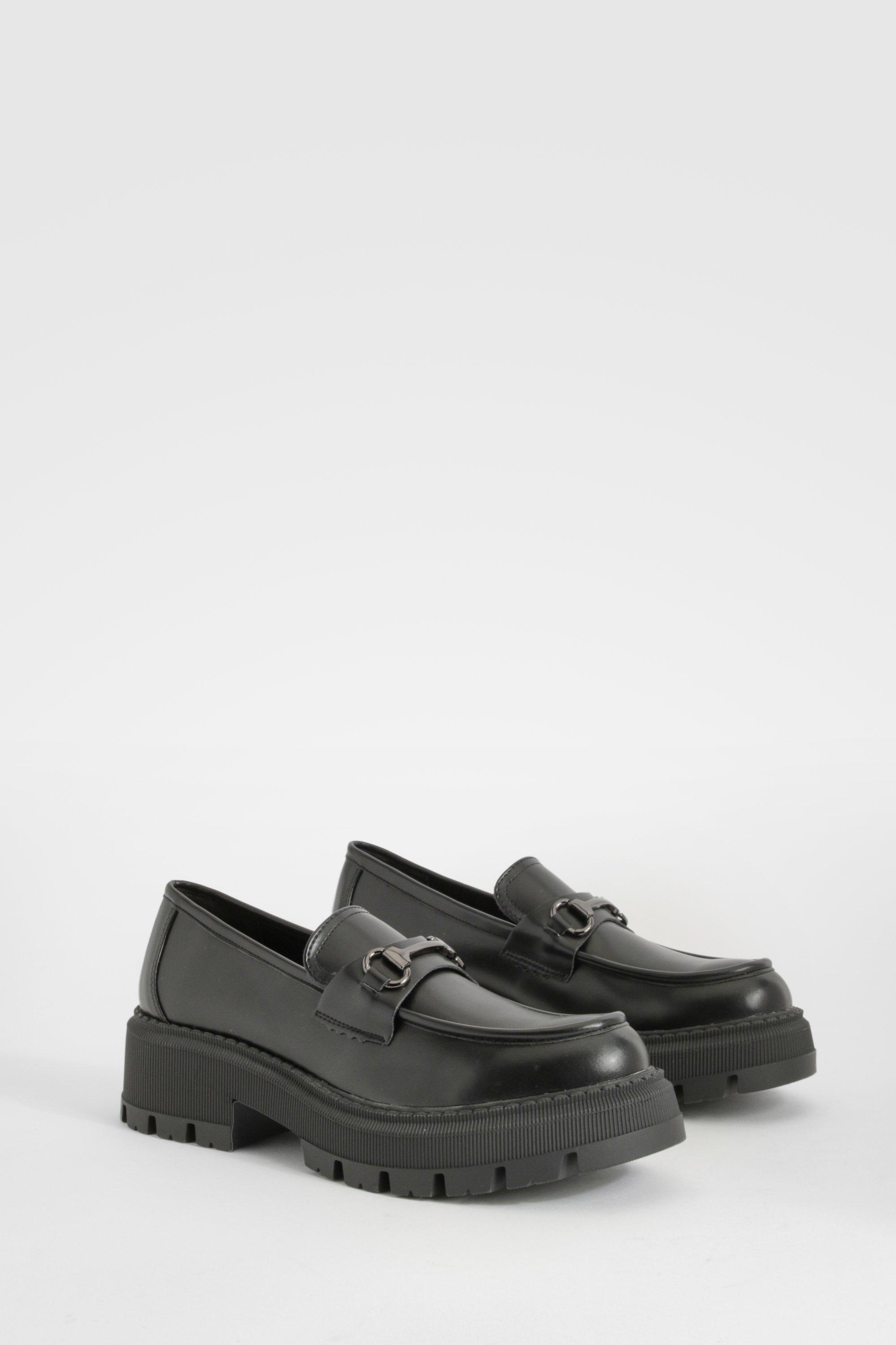 Image of Chunky T Bar Loafers, Nero