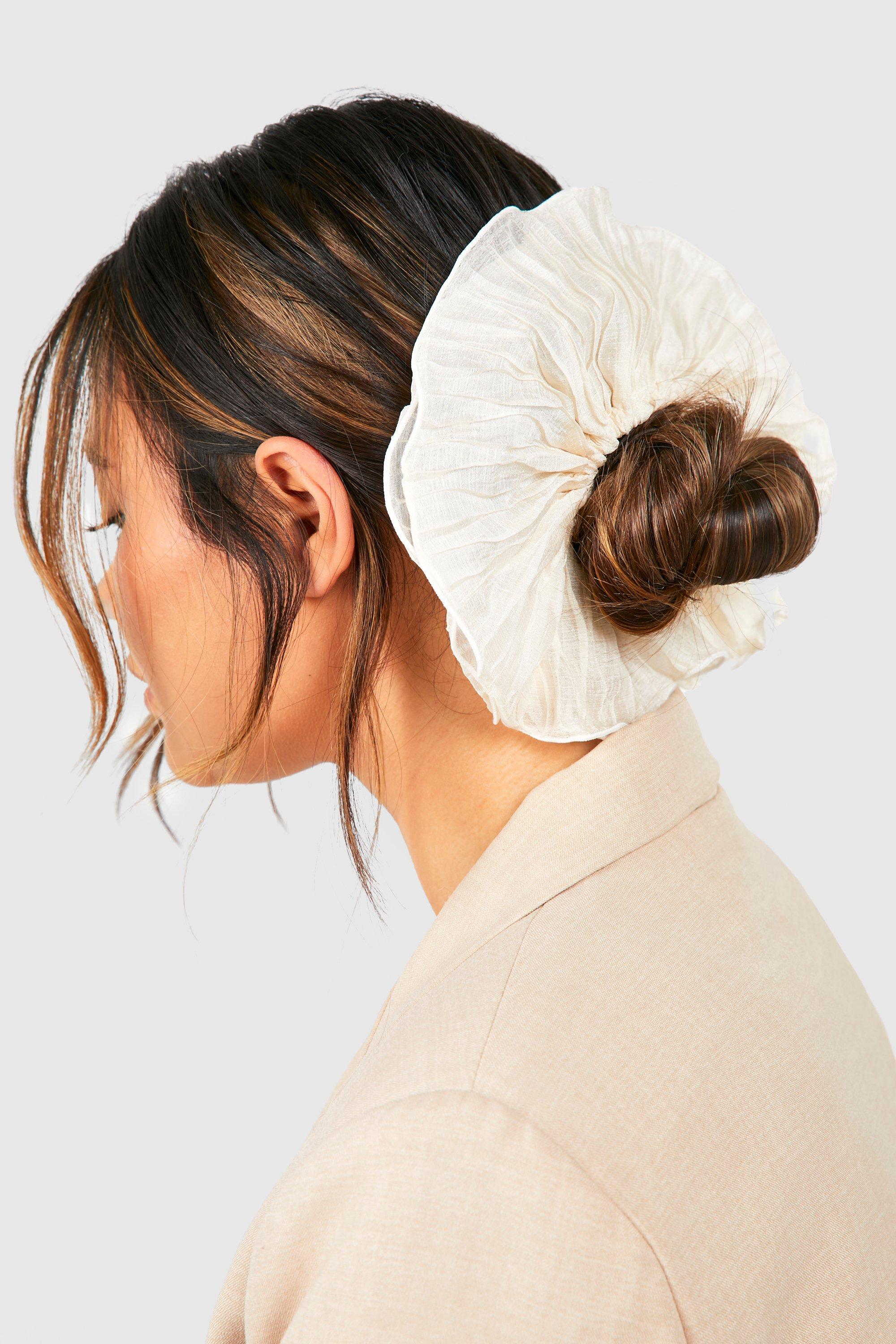 Click to view product details and reviews for Womens Oversized Sheer Scrunchie White One Size White.