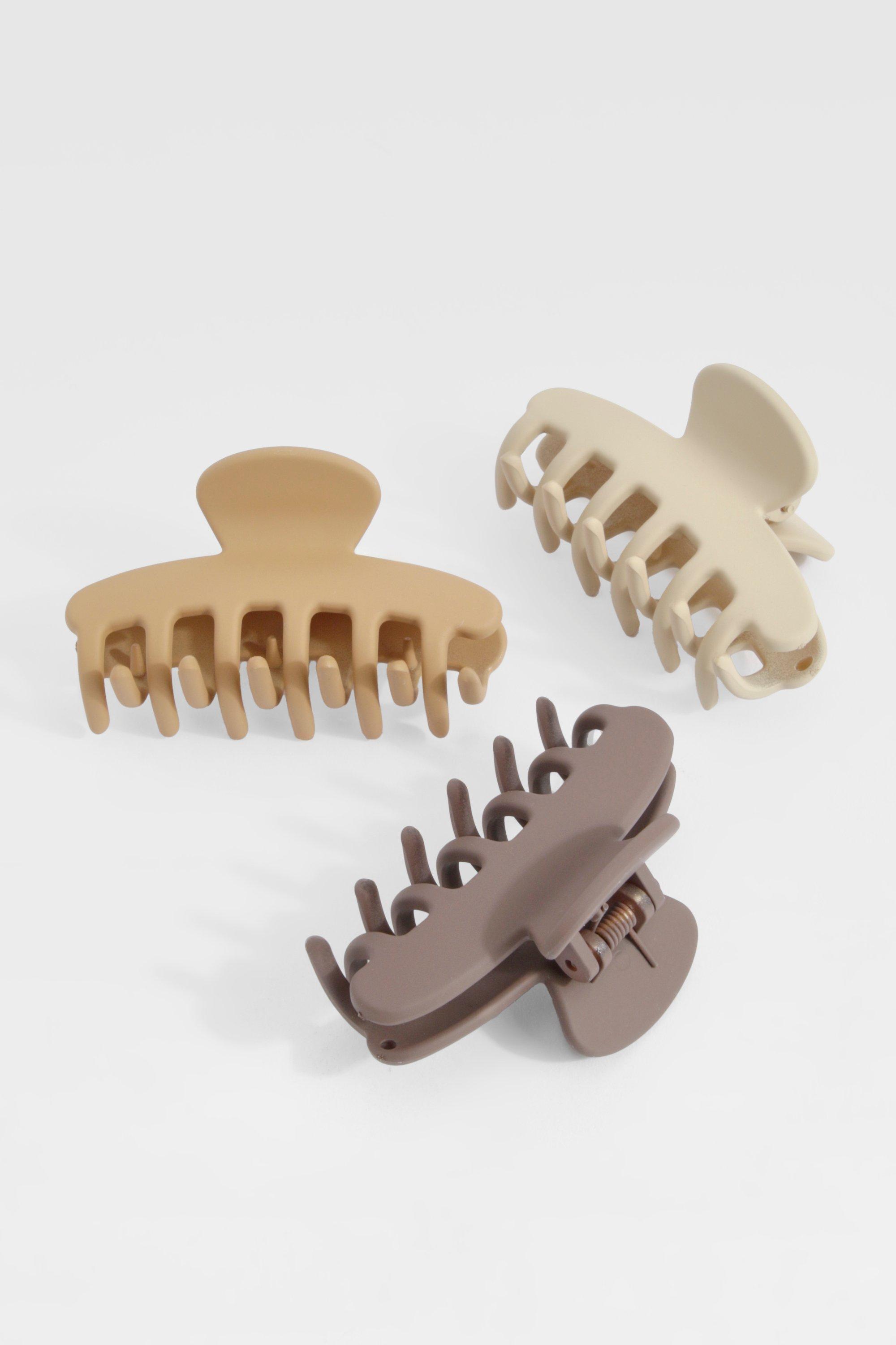 Image of Tonal Multipack Claw Clip, Brown