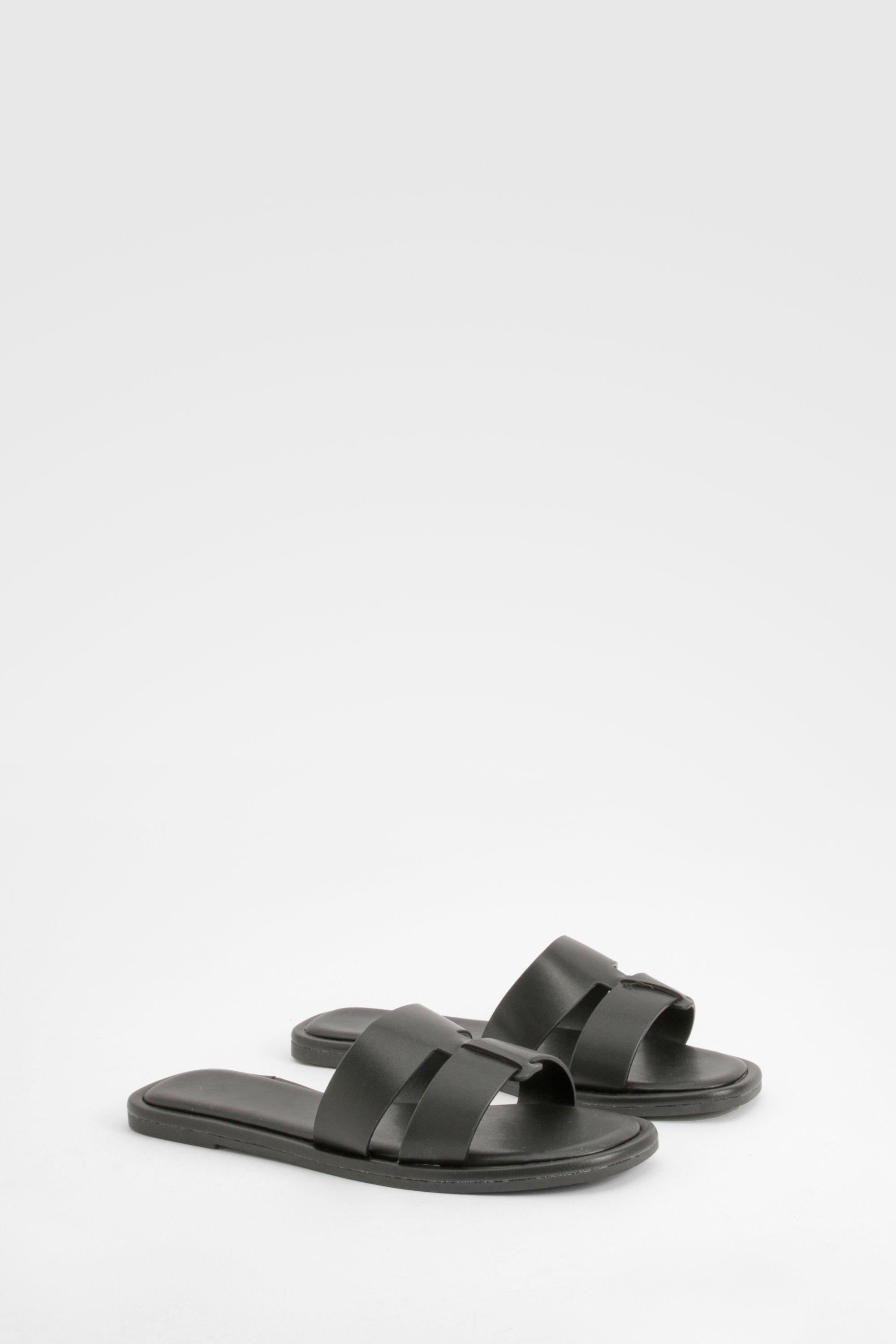 Image of Woven Mule Sandals, Nero