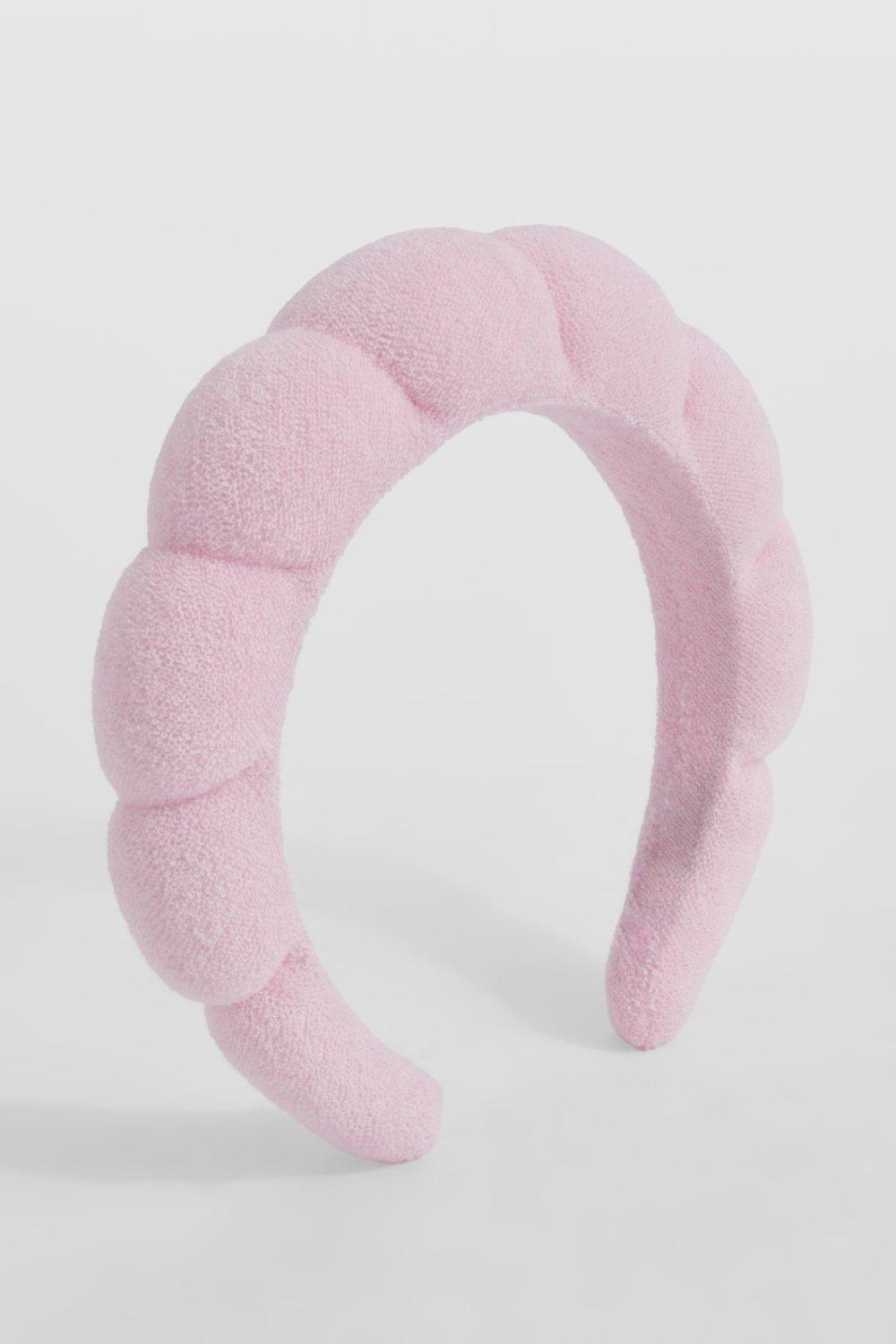 Image of Curved Towelling Headband, Pink