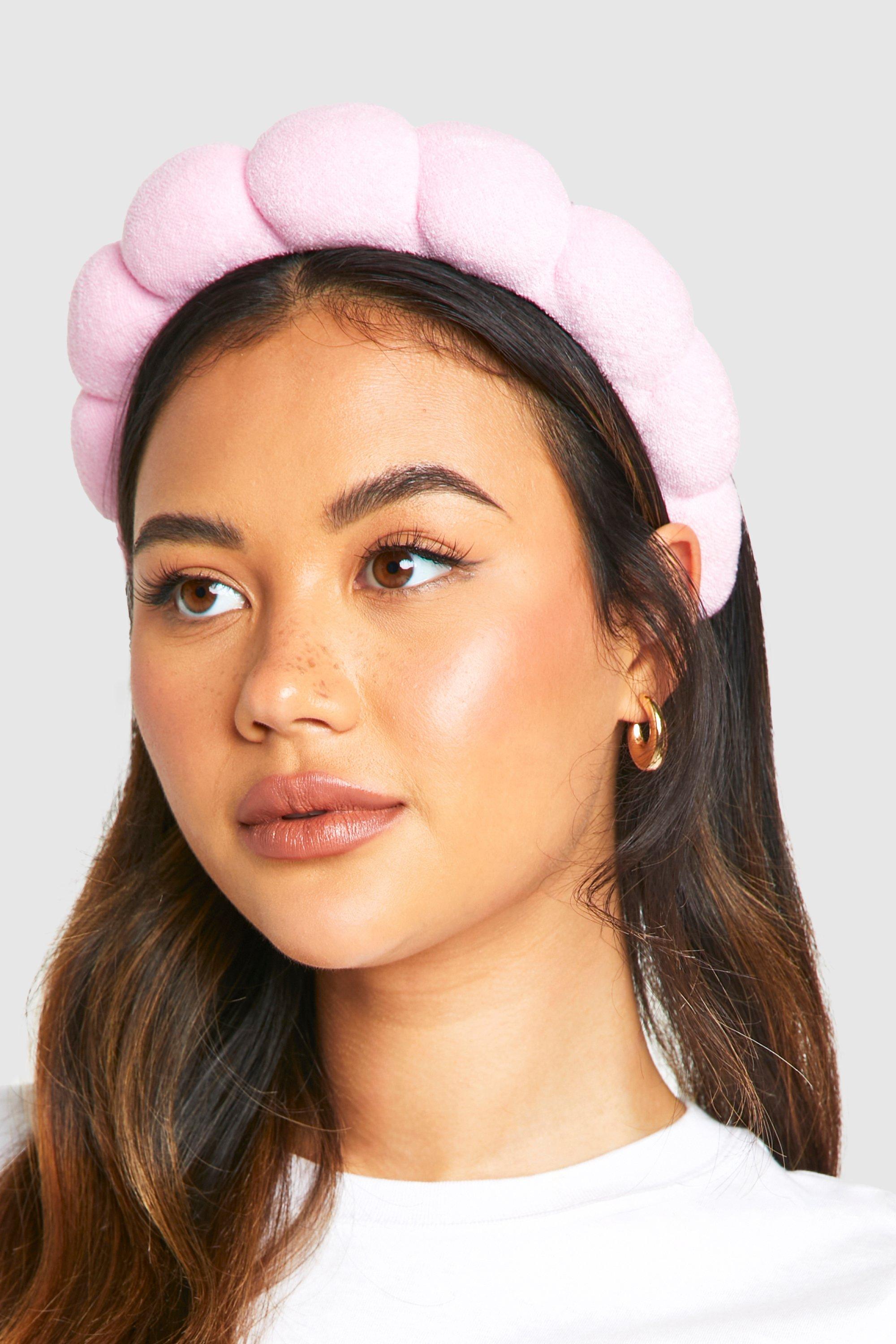 Click to view product details and reviews for Womens Curved Towelling Headband Pink One Size Pink.