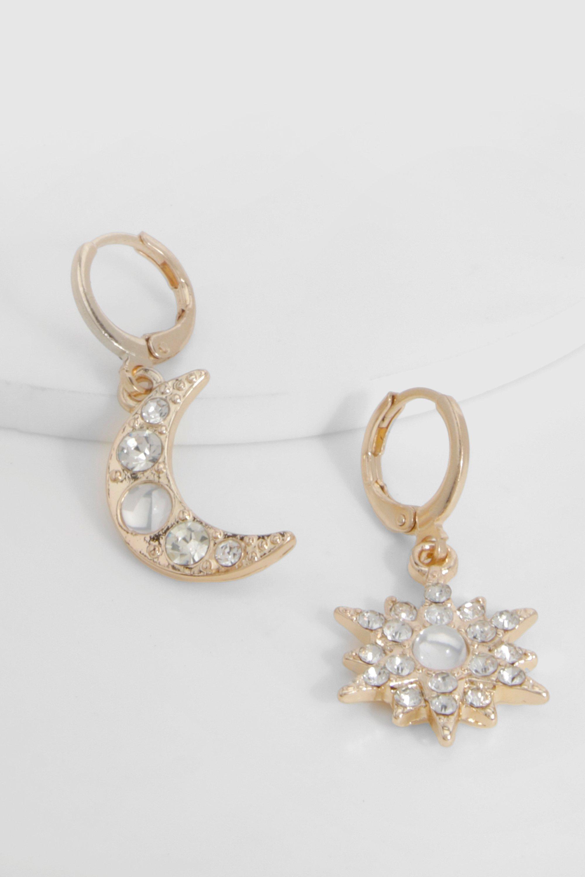 Image of Celestial Hoop Earrings, Metallics