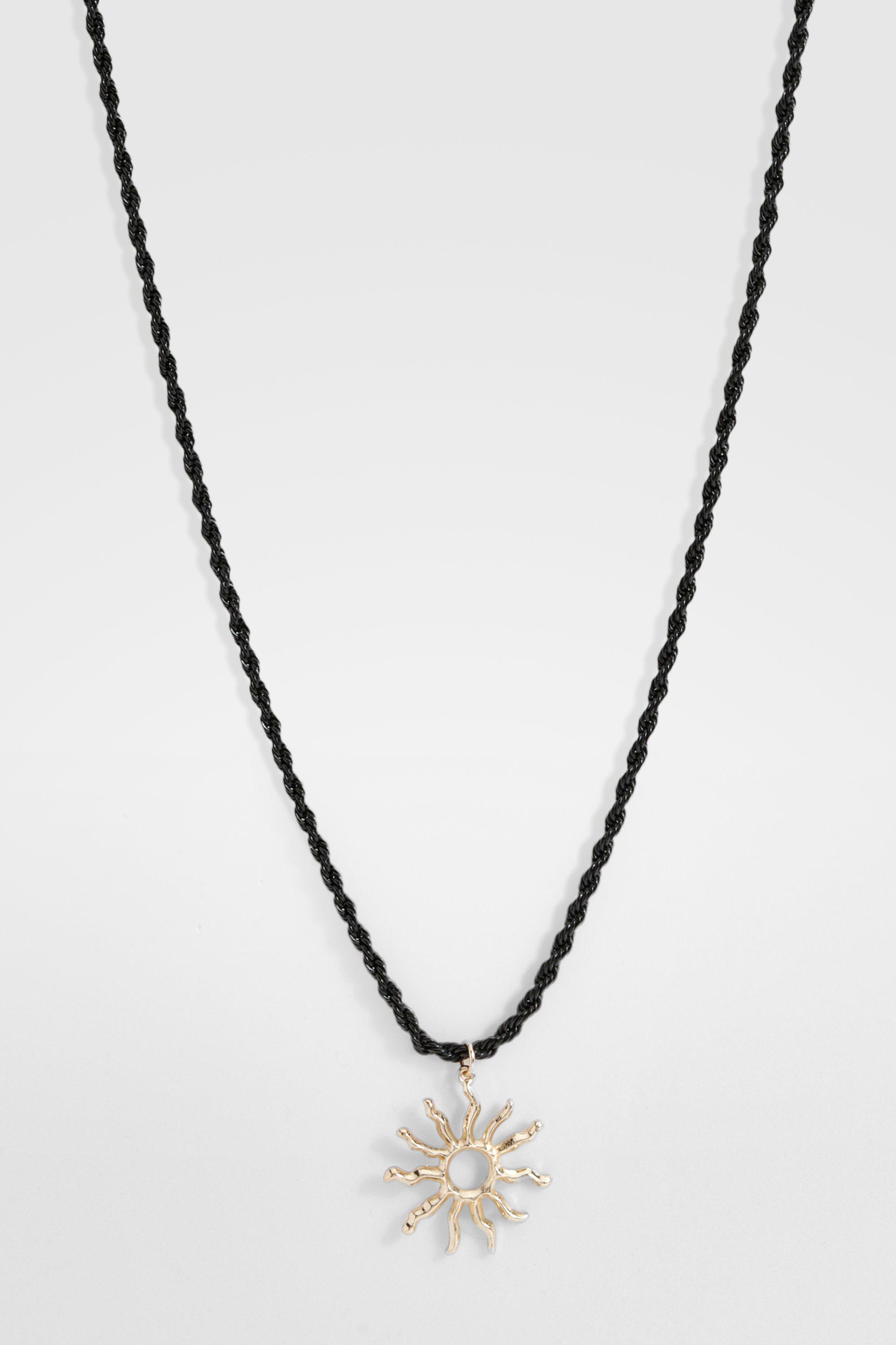 Image of Sun Rope Chain Necklace, Metallics