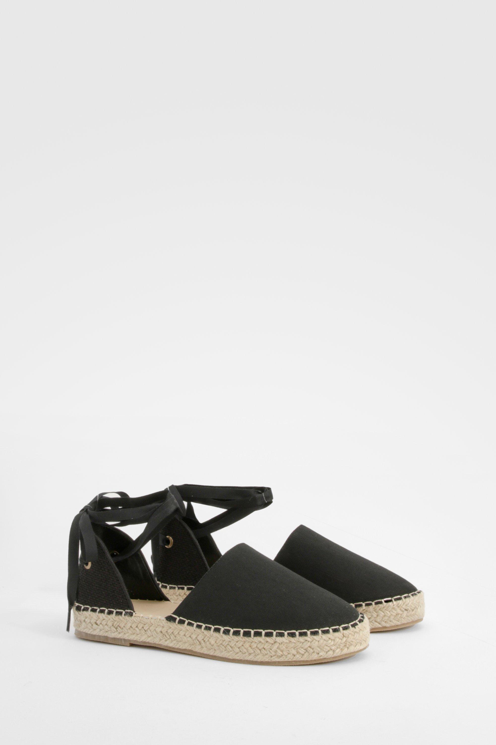 Boohoo Espadrille Sandalen, Black