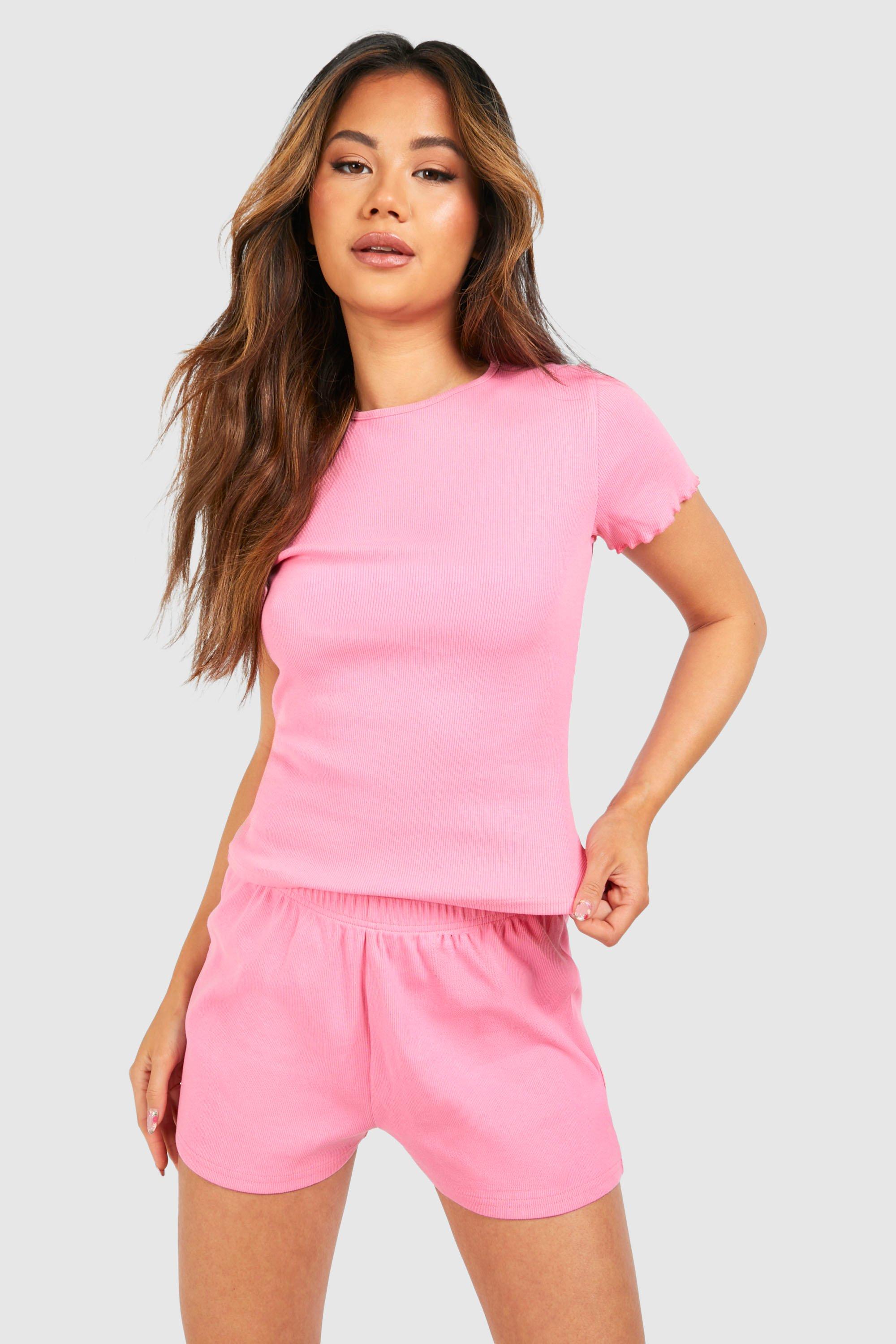 Image of Rib Lounge Shorts, Pink