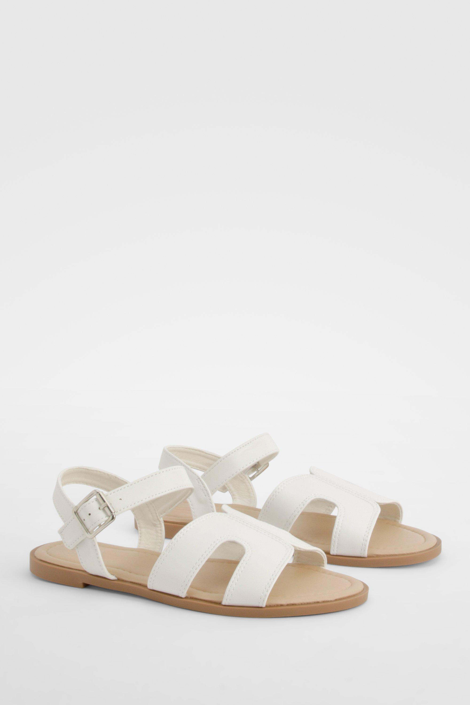 Image of 2 Part Basic Sandals, Bianco