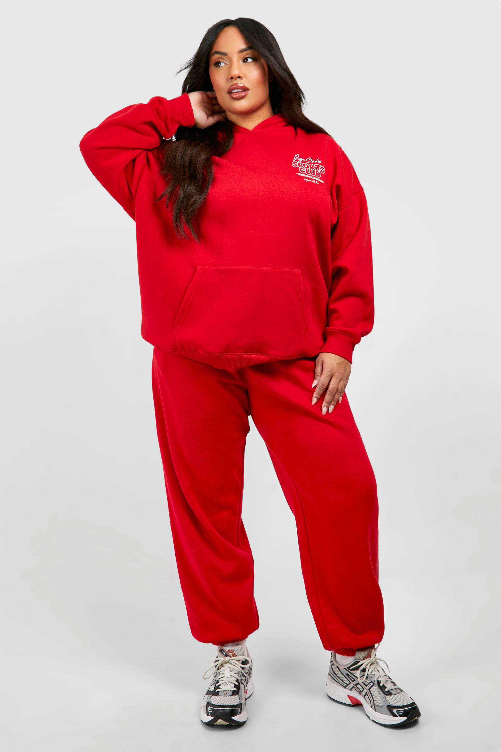 Image of Plus Cherry Bubble Sports Club Jogger, Rosso
