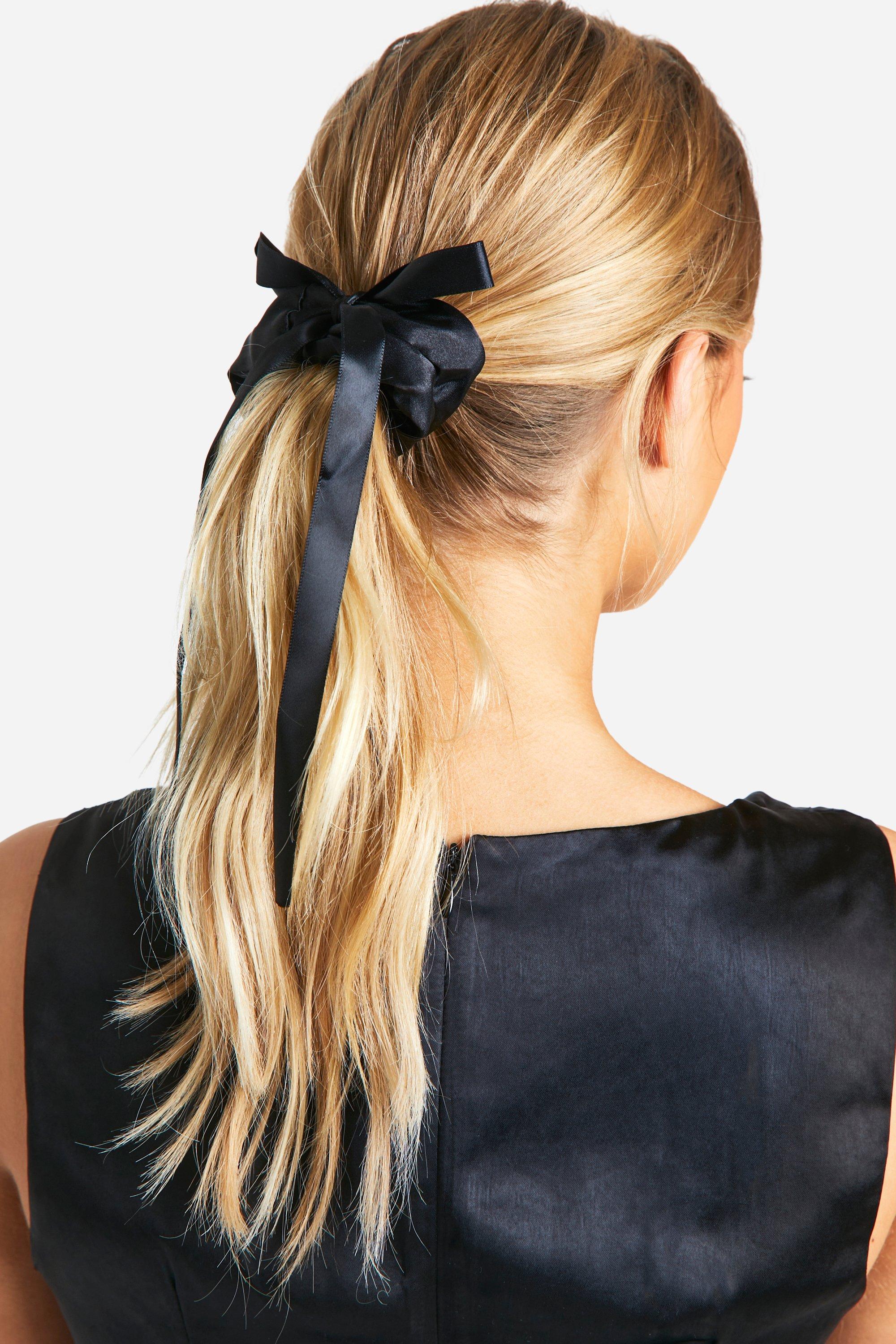 Click to view product details and reviews for Womens Bow Detail Scrunchie Black One Size Black.