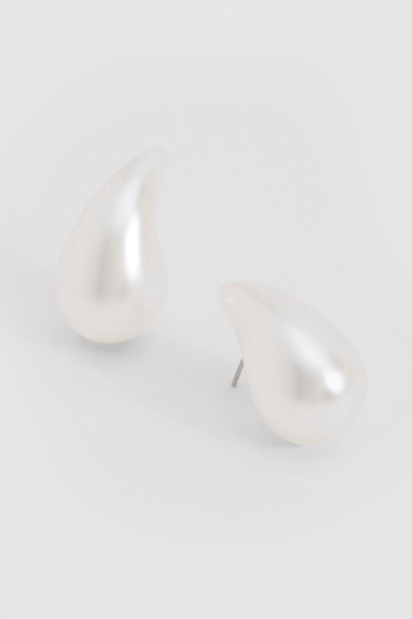 Image of Pearl Tear Drop Earrings, Bianco