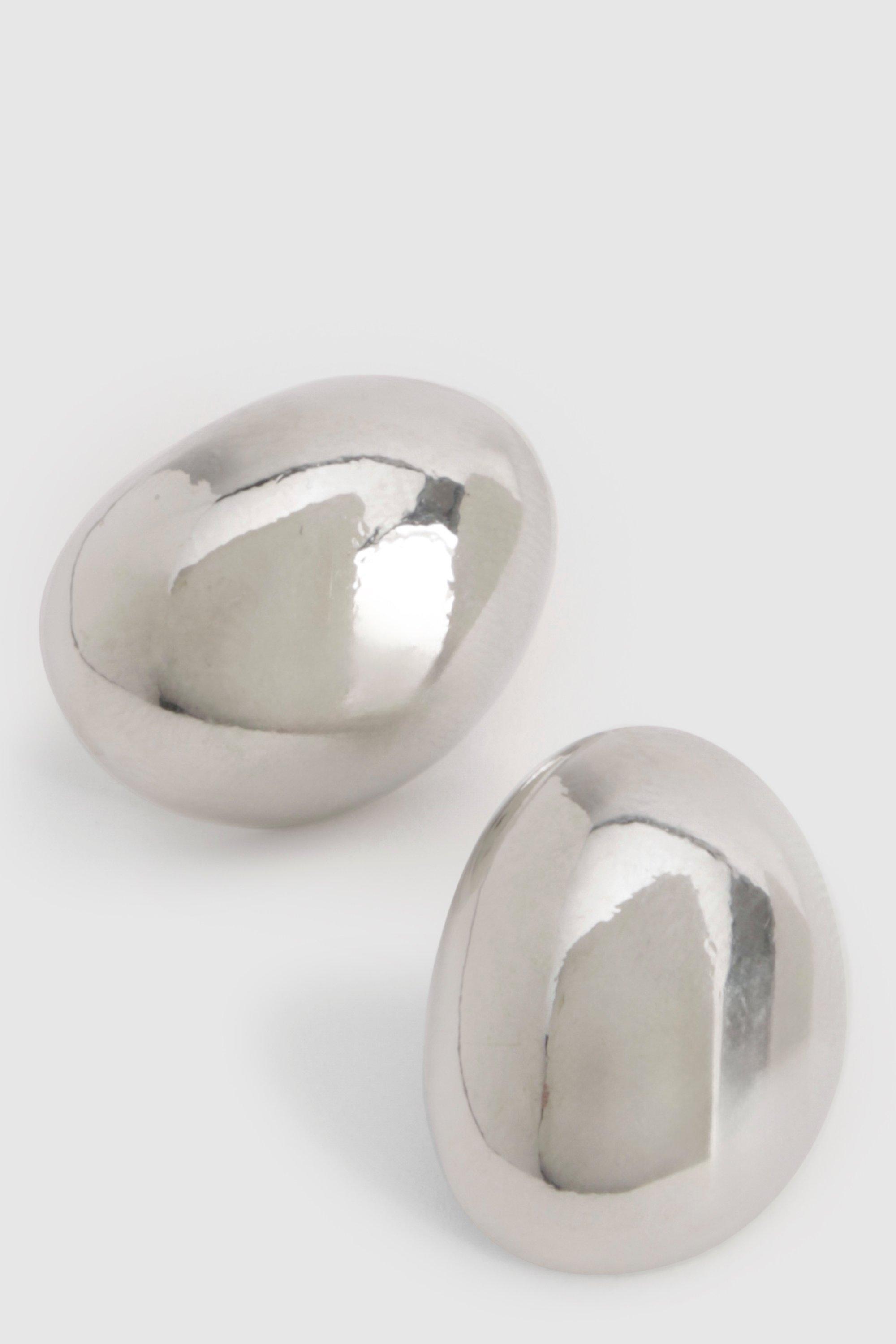 Image of Siilver Bubble Stud Earrings, Grigio