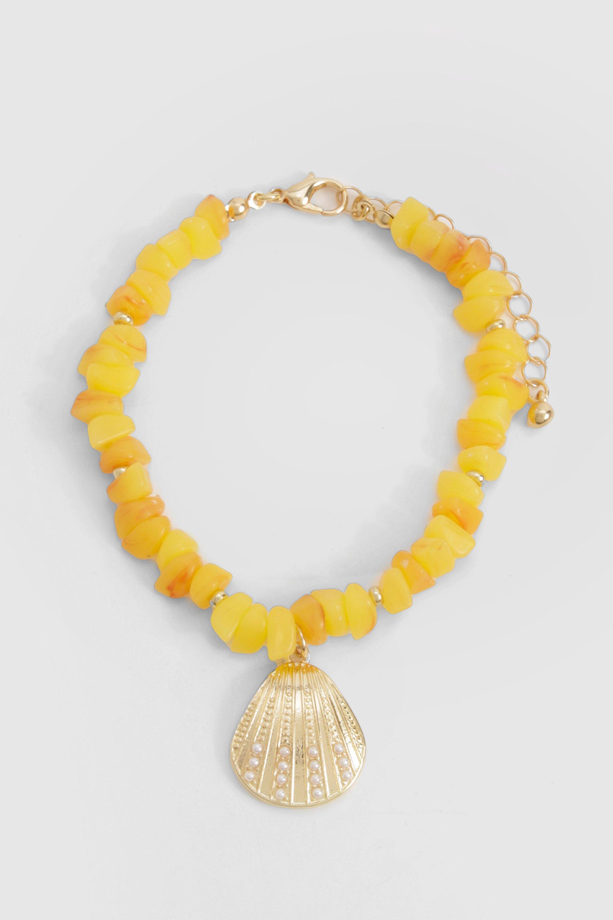 Image of Beaded Shell Bracelet, Arancio